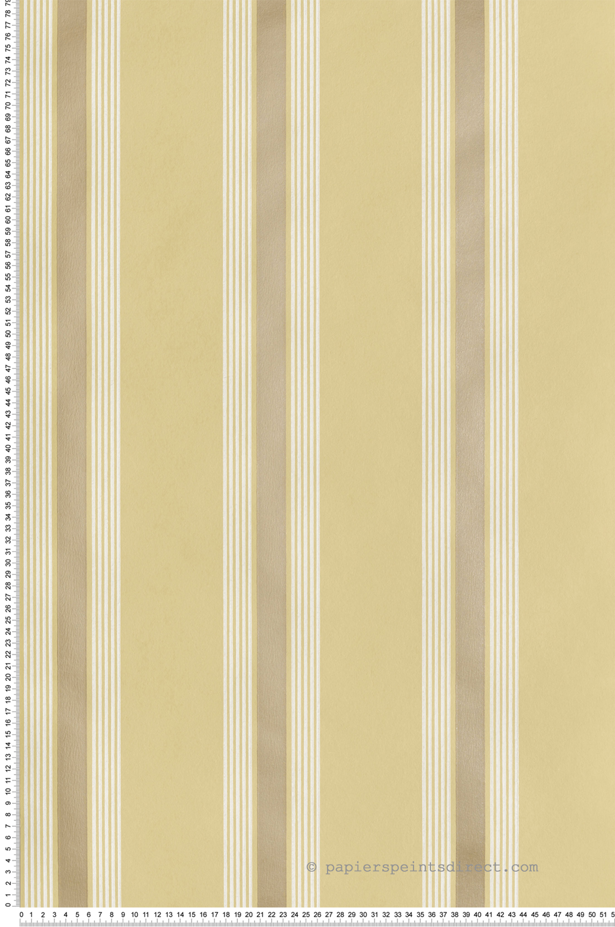 Papier peint Rayure Rétro Manetti beige ocre doré - Alberti d'Osborne & Little | Réf. OSB-W7983-04