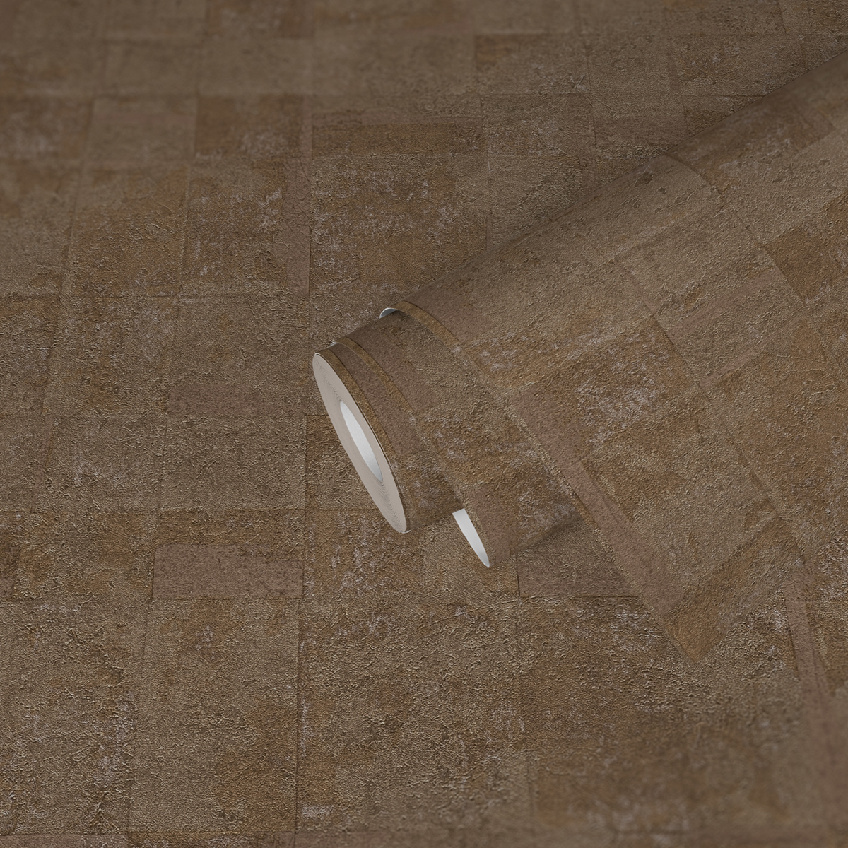 Papier peint Dalle Béton Géométrique marron doré - Stories of Life d'A.S. Création AMB4 | Réf. AS-396711