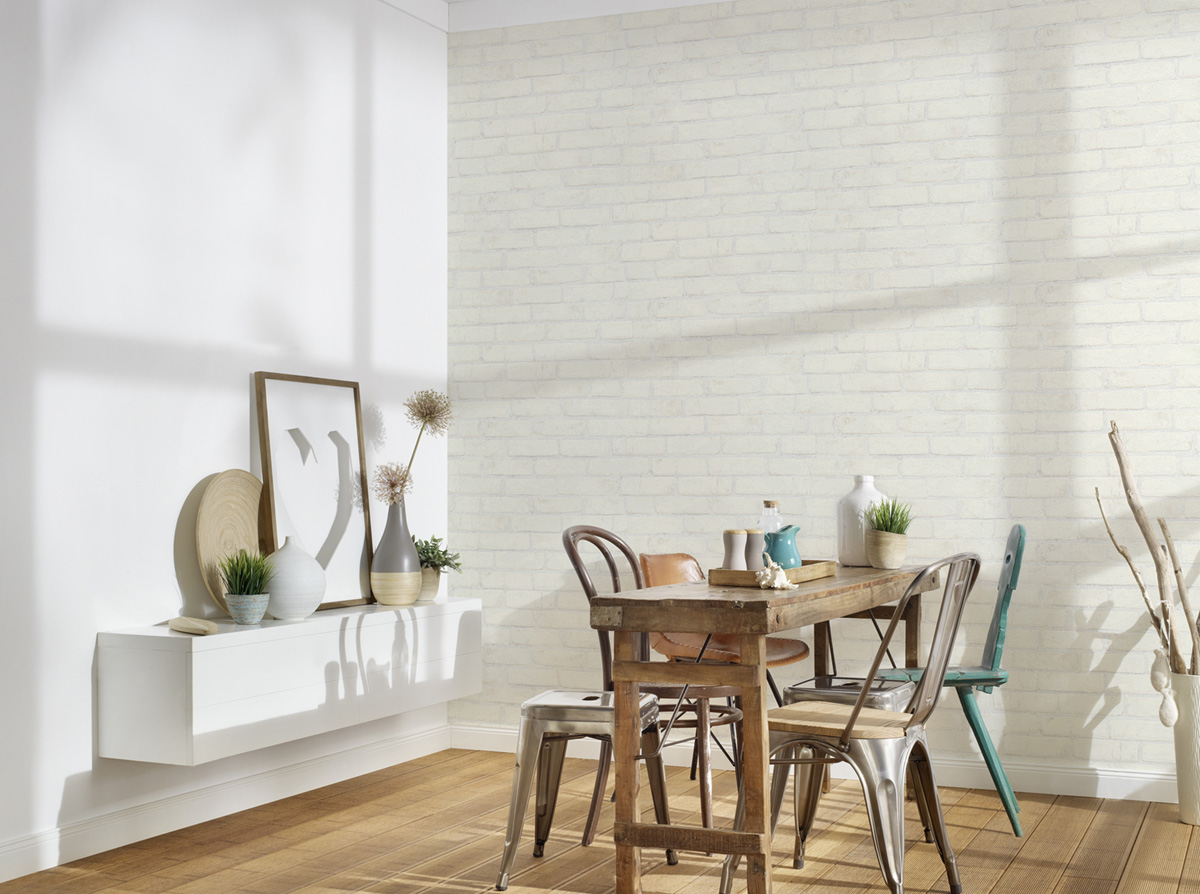 Papier peint Brique Relief blanc - Elements 2 d'A.S. Création | Réf. AS-907851