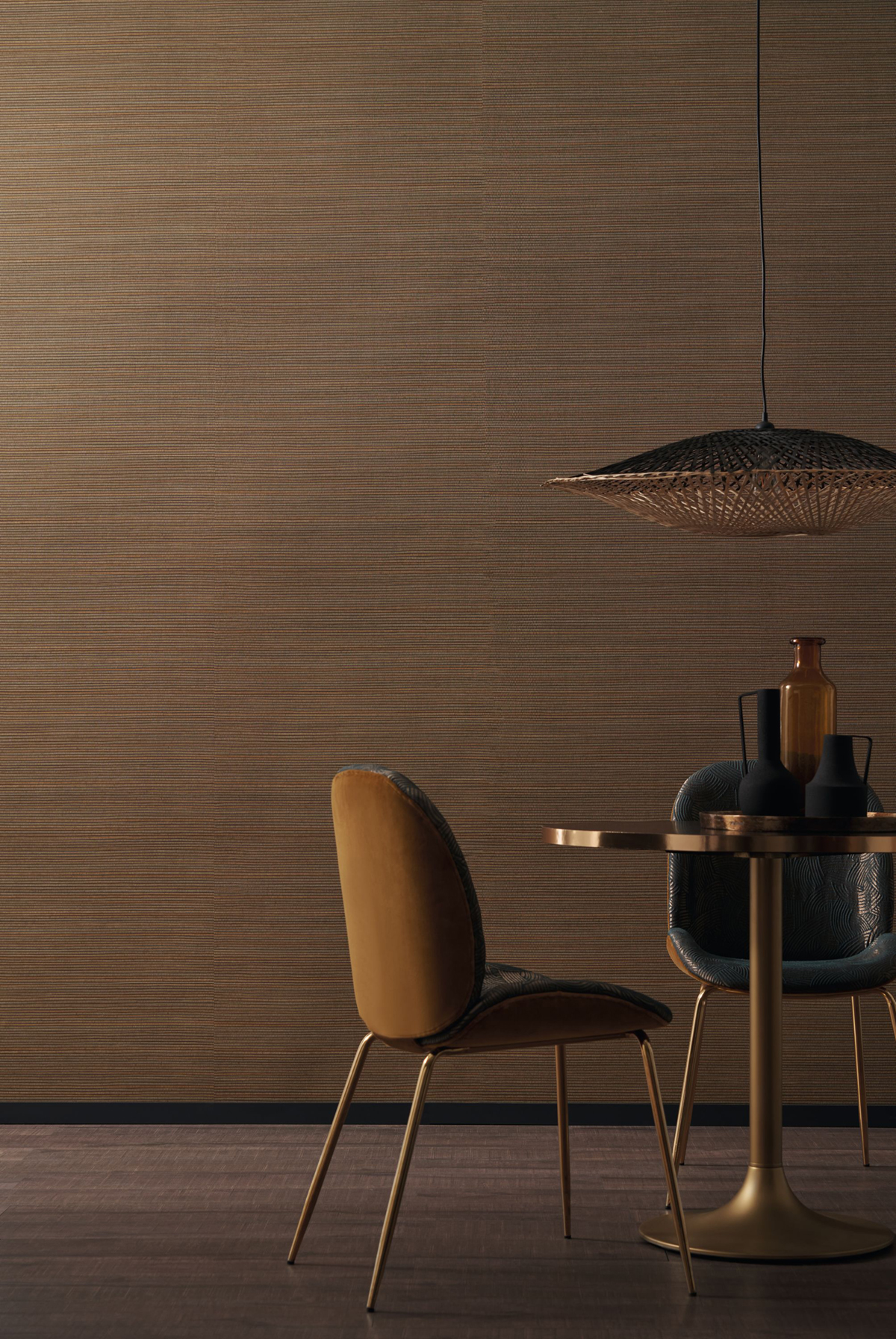 Papier peint Tissage Pandan noyer - Végétal de Casamance | Réf. CAS-75360610