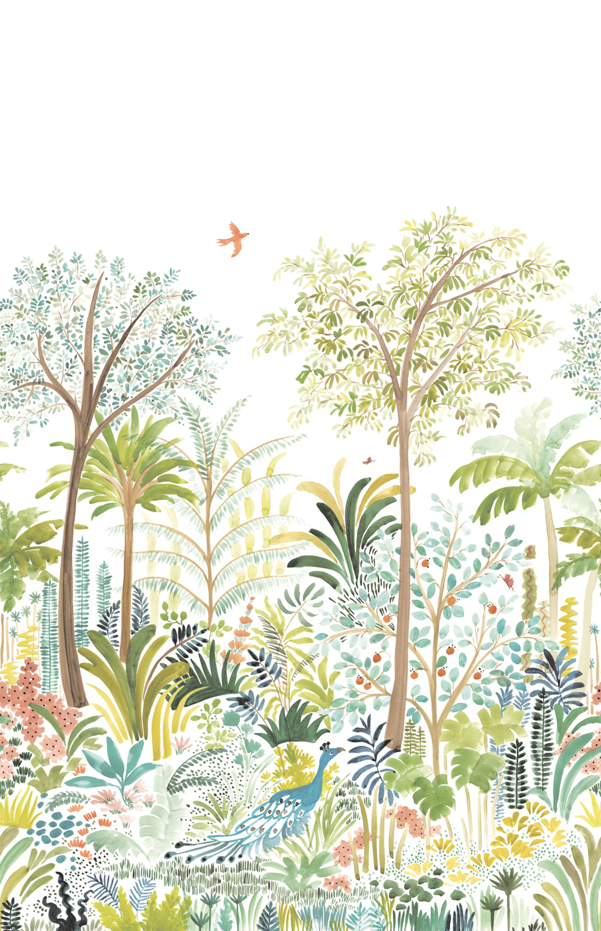 Papier peint panoramique Funky Tropic L vert émeraude 200x310 - Wonderwalls de Casadéco | Réf. WDWS89187404