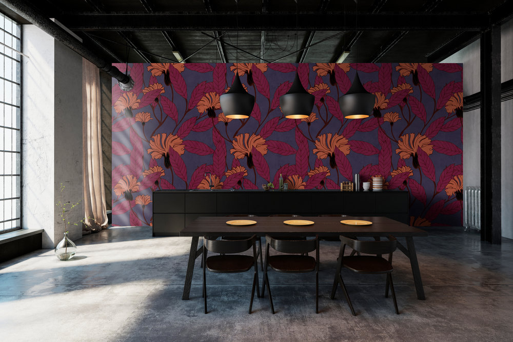 Papier peint panoramique Fleurs Wax Cloves 1 - Référence DD114592 - Intissé 200g/m2 - Standard 400 x 270