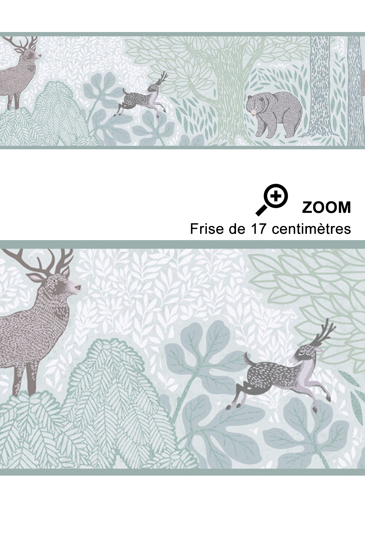 Frise enfant Nature Sauvage vert amande - Lilly & Luis d'A.S. Création | Réf. AS-771751