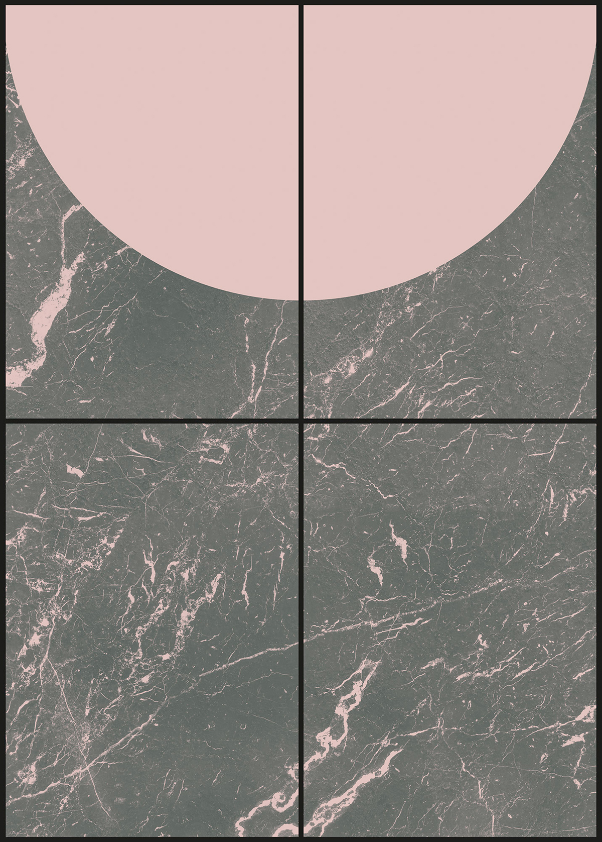 Papier peint panoramique Marbre Zenit - Papier Peint Komar Bauhaus