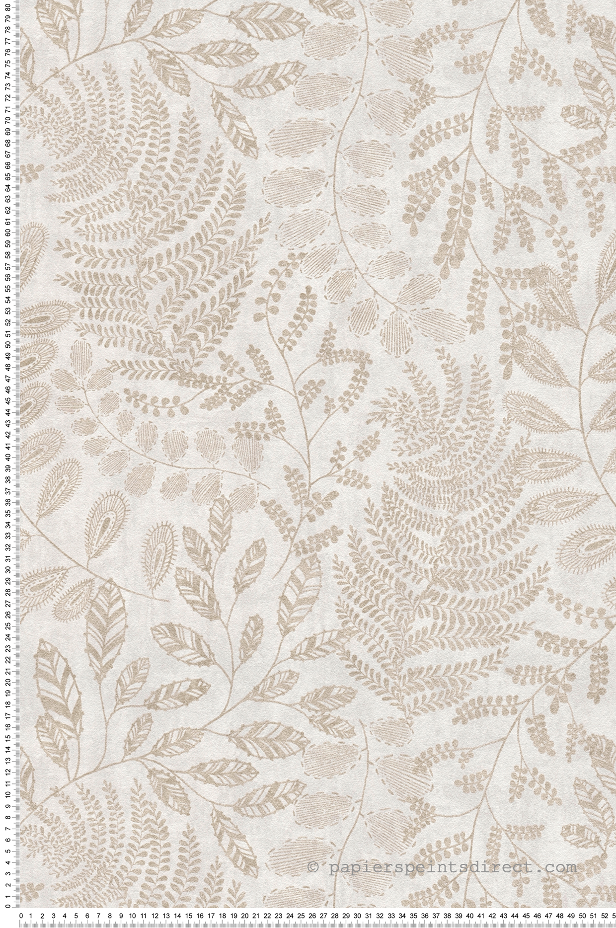 Papier peint Feuilles Details gris clair argenté - The BOS d'A.S. Création | Réf. AS-388302