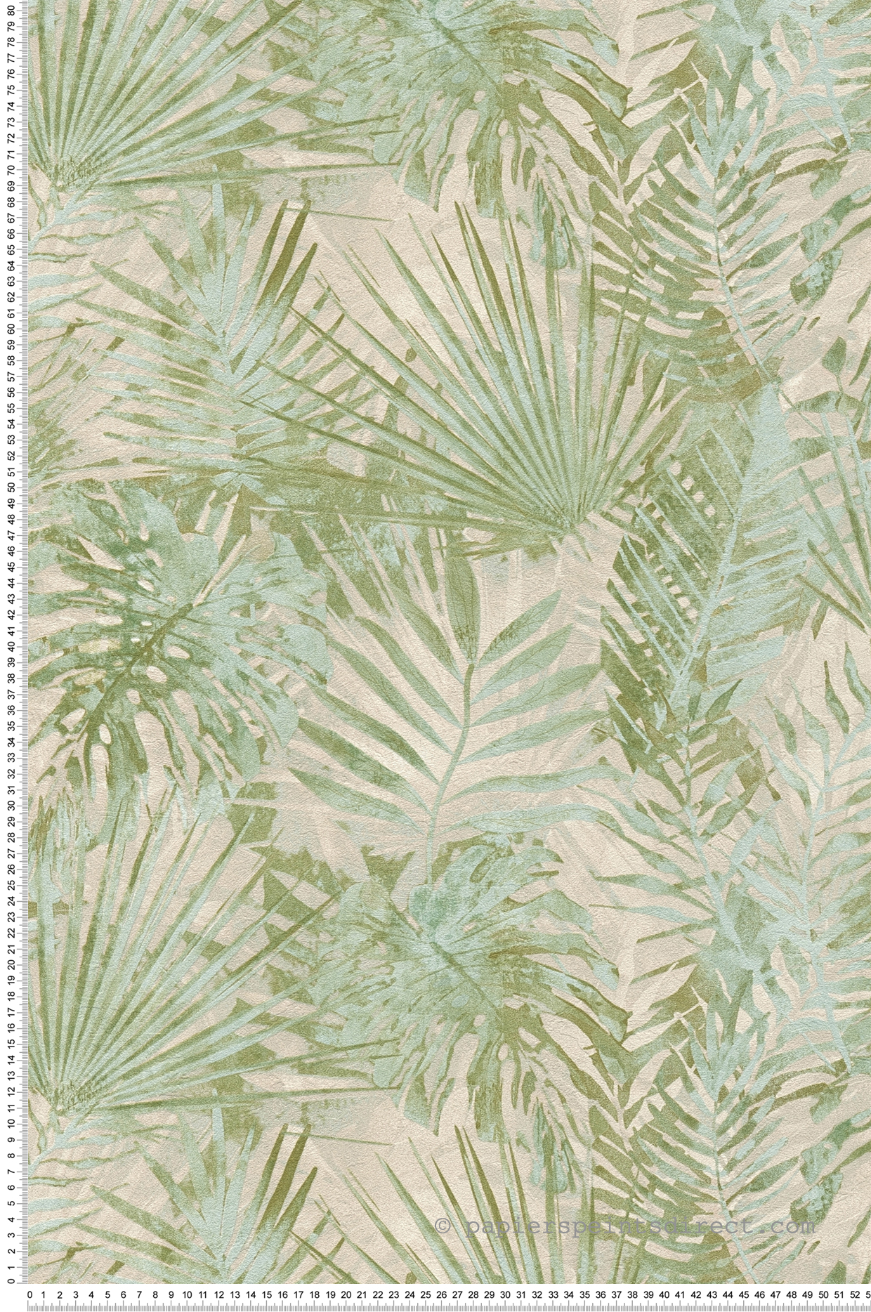 Papier peint Palmes Sumatra vert - Natural Living d'A.S. Création | Réf. AS-386381