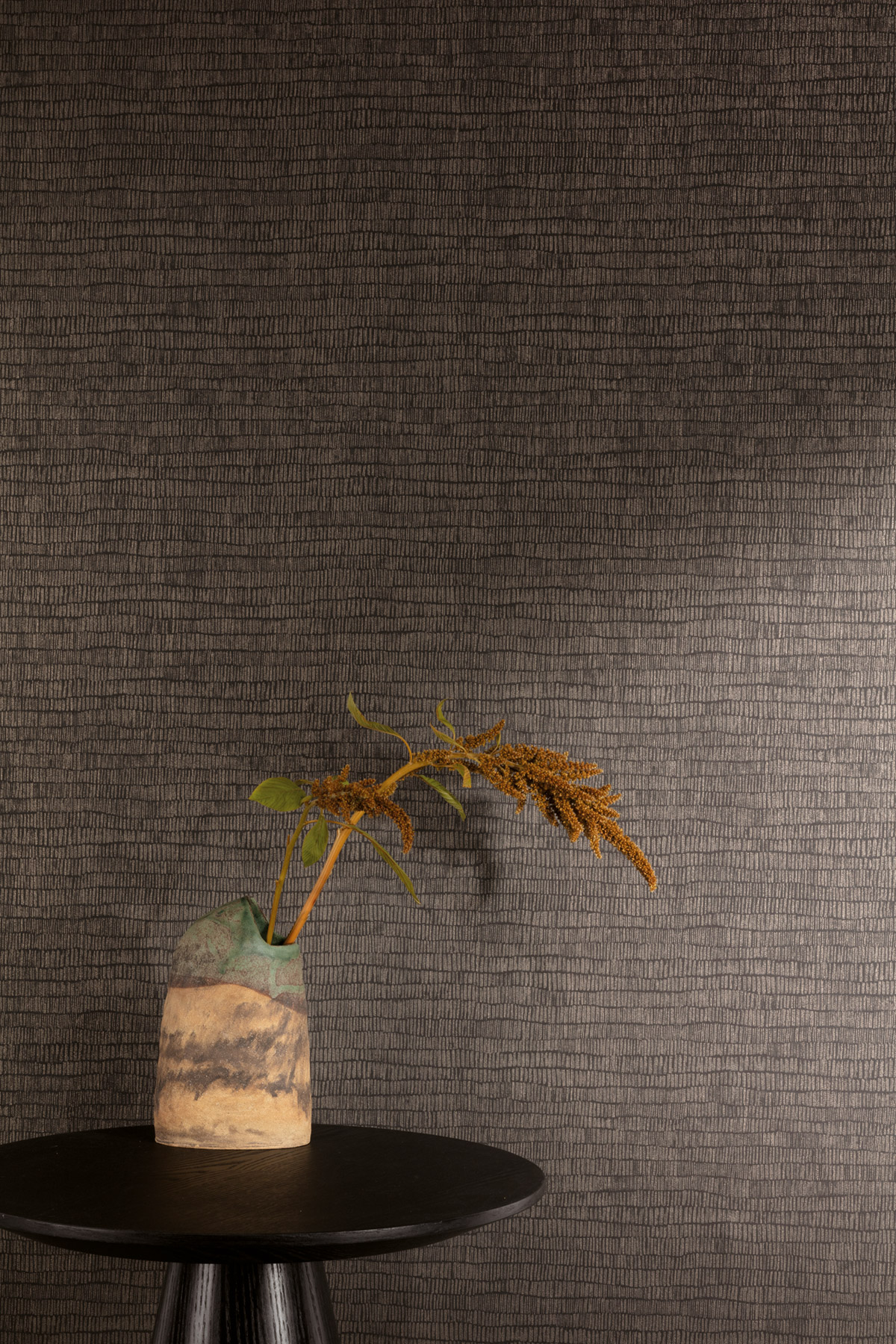 Papier peint Ethnique Lusus café métallisé - Romance de Masureel | Réf. MAS-ROM402