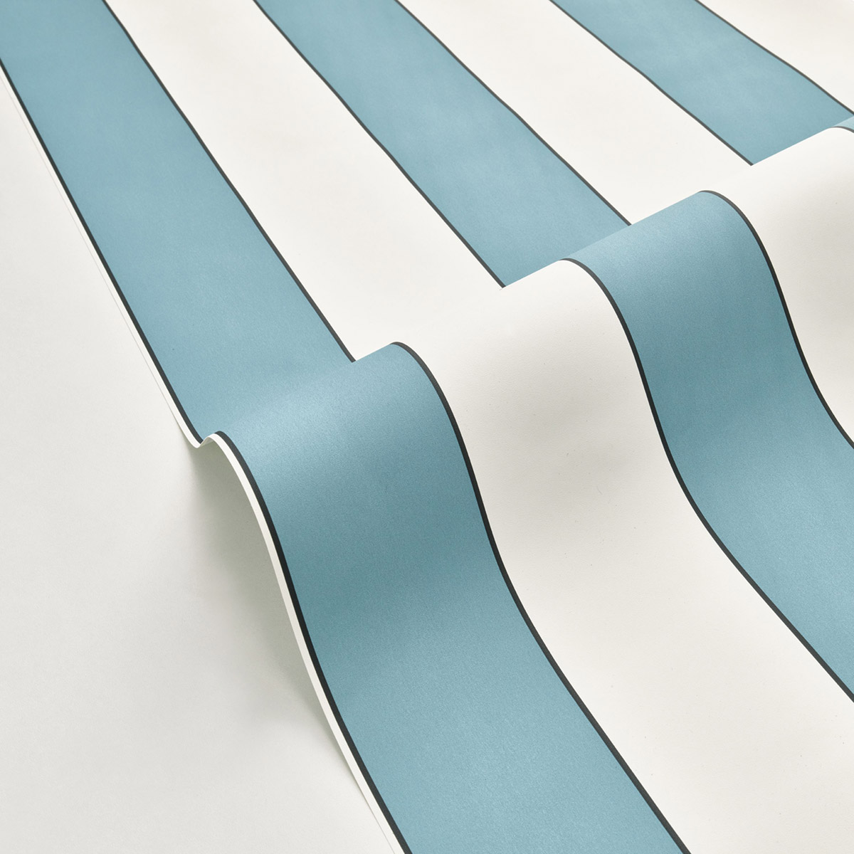 Papier peint Rayures Golden Lines turquoise blanc noir - Basics de Casélio | Réf. BAI101076066