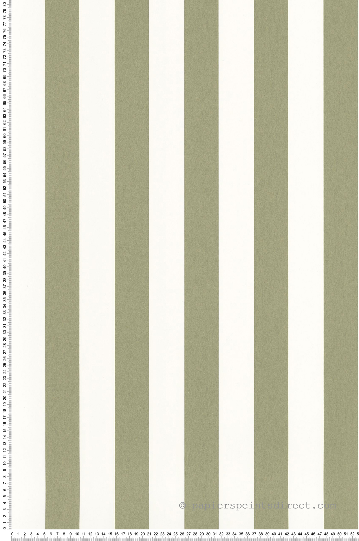 Papier peint Rayures Olympe vert olive - Les Rayures de Casadéco | Réf. RAYS87437820