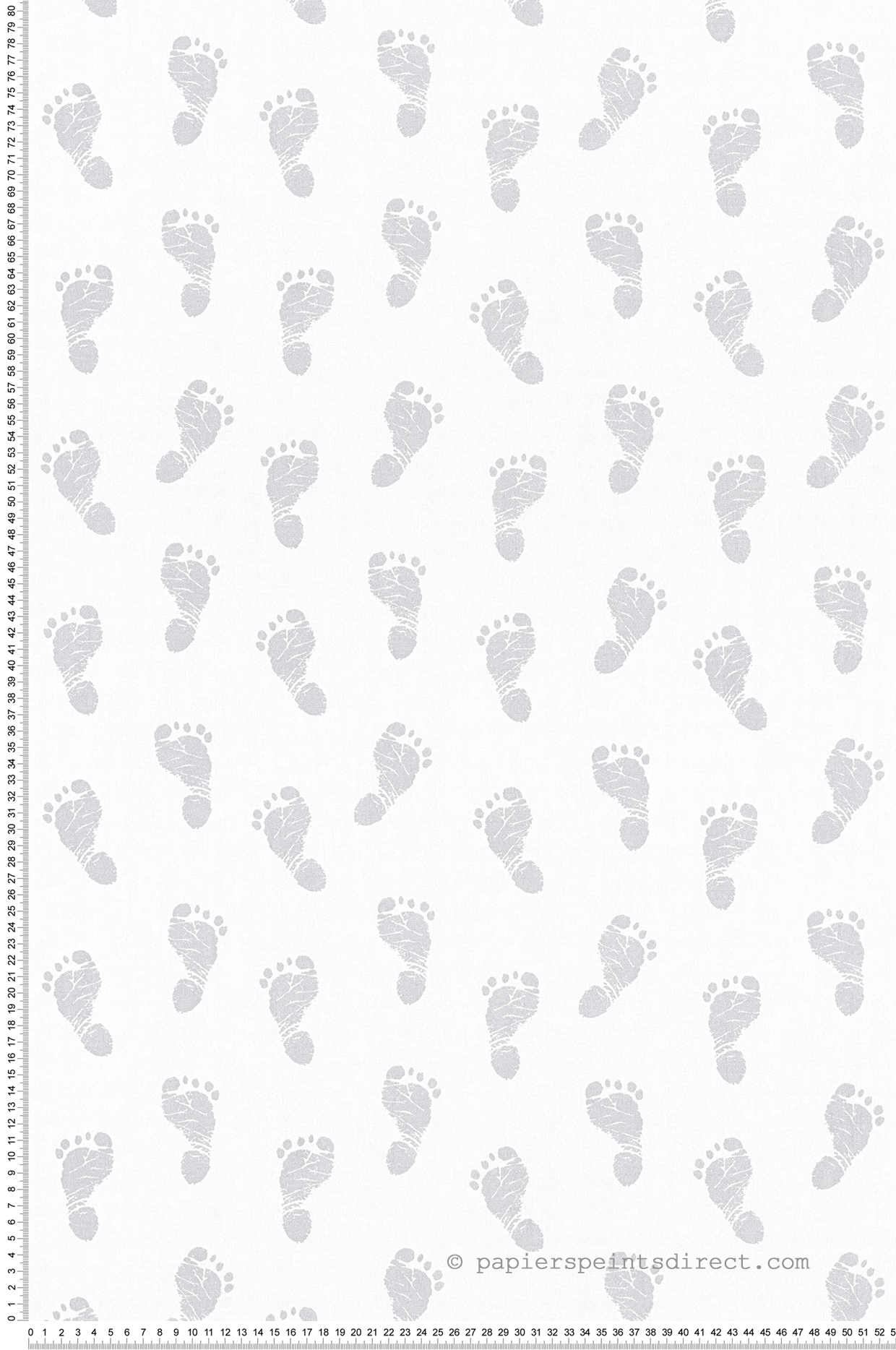 Papier peint petits pieds gris - Little Stars AS Création | Réf. SP04388