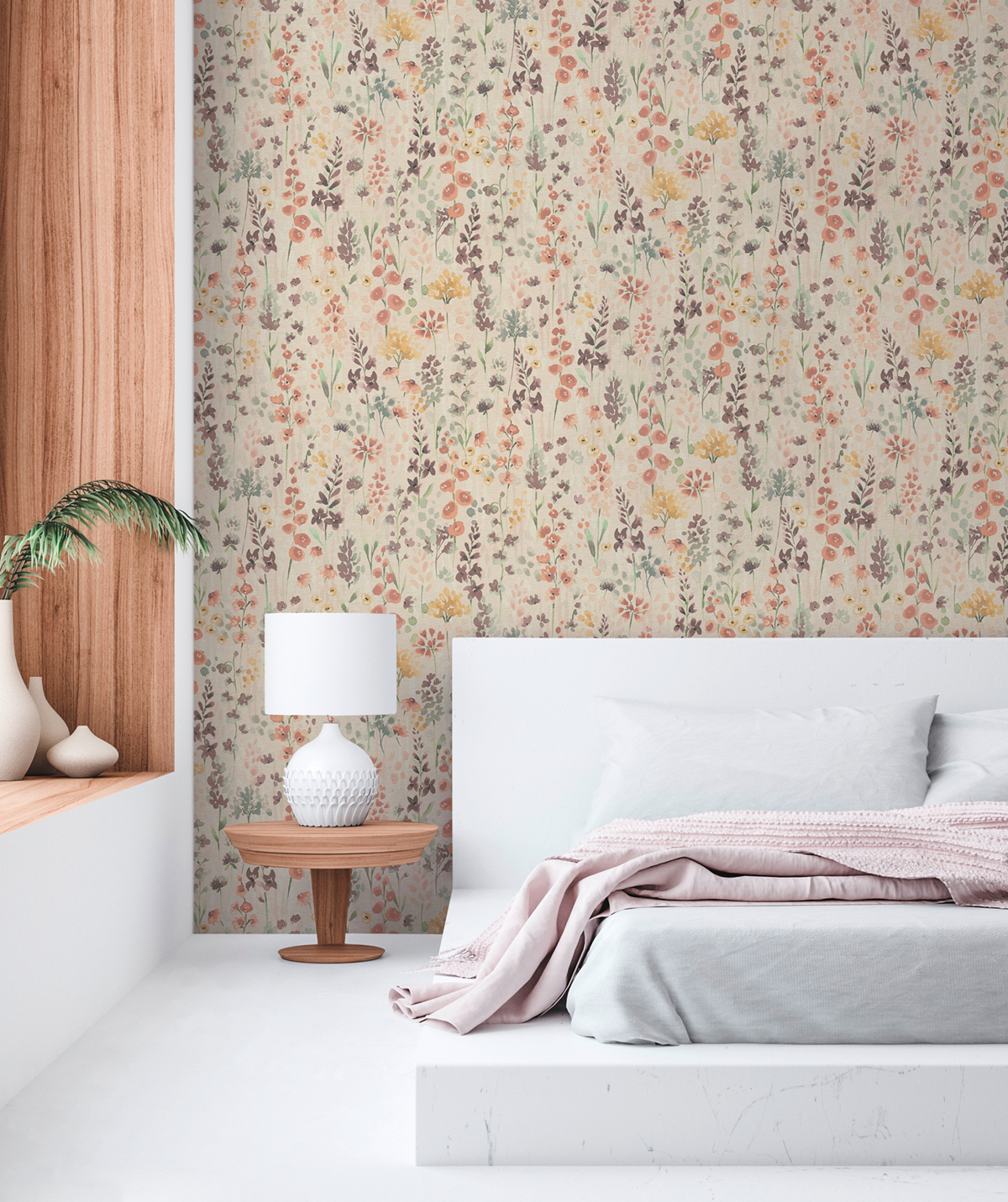 Papier peint Prairie Fleurie Aquarelle beige multicouleurs - Aquarell Dreams d'A.S. Création | Réf. AS-396062