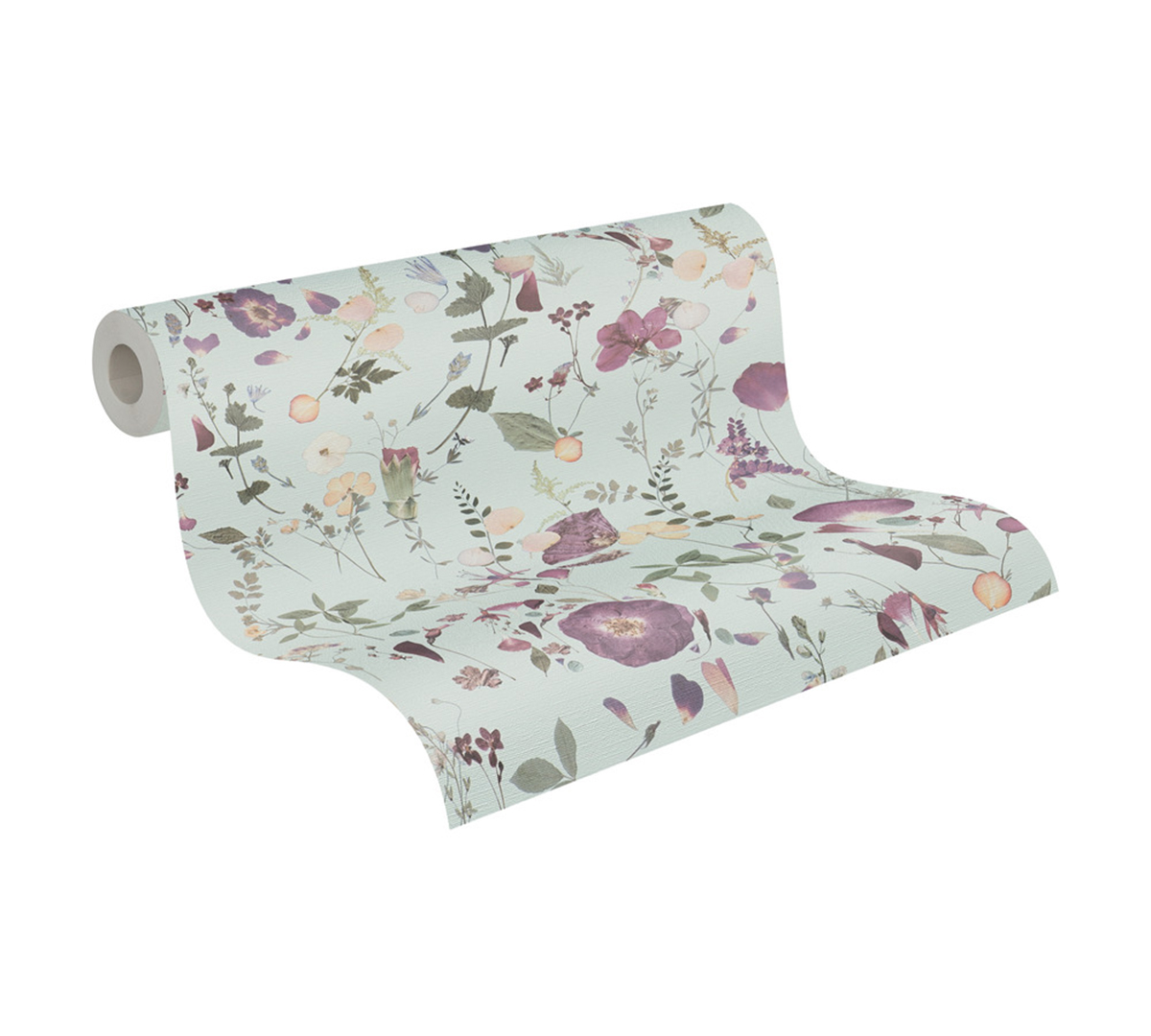 Papier peint Herbier Romantic vert violet - Aquarell Dreams d'A.S. Création AMB3| Réf. AS-397463