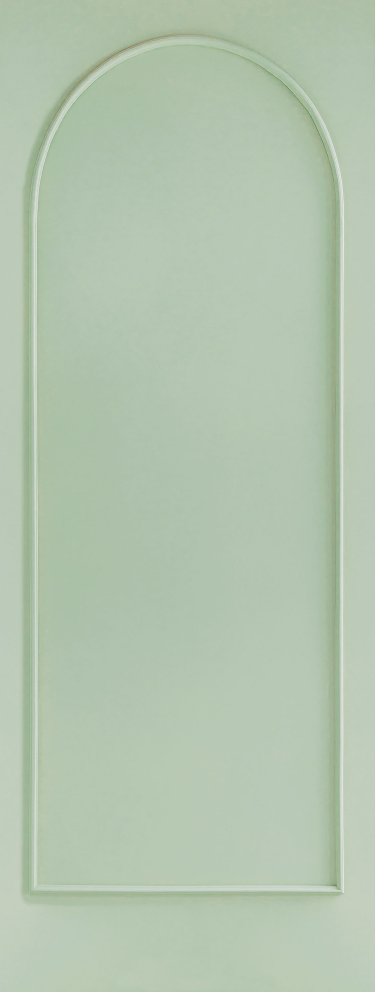 Papier peint panoramique Arche en Moulure vert M 106X280 - Reliefs de Casélio | Réf. RLF106347041