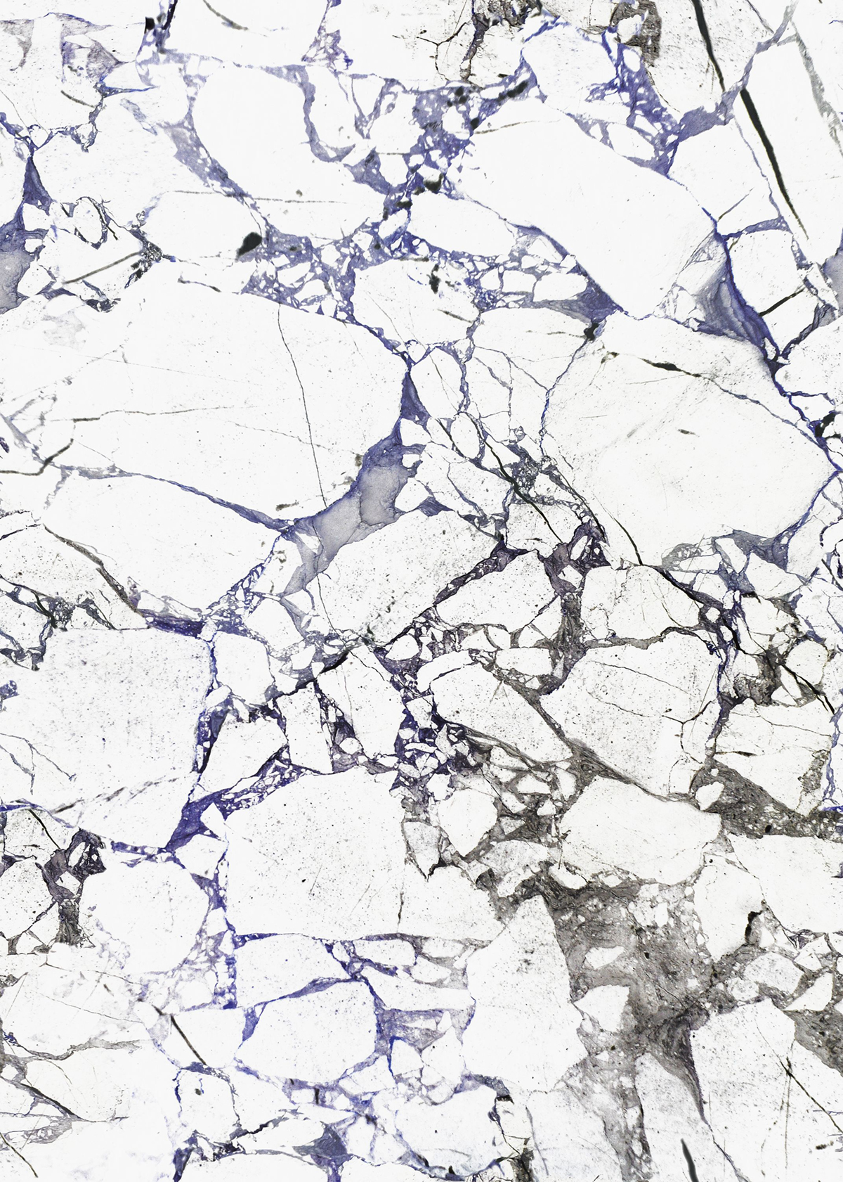 Papier peint panoramique Marbre Carrare M bleu noir blanc 200x280 - Minerals de Casadéco | Réf. MNRL88130603