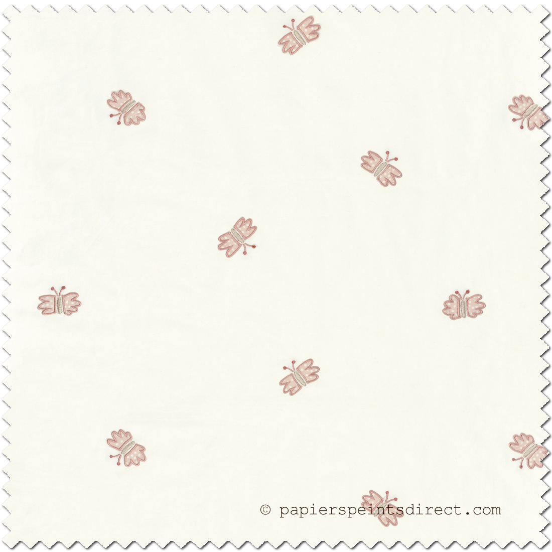 Tissu Papillon Timide rose - Rose et Nino de Camengo | Réf. CAM-45450157