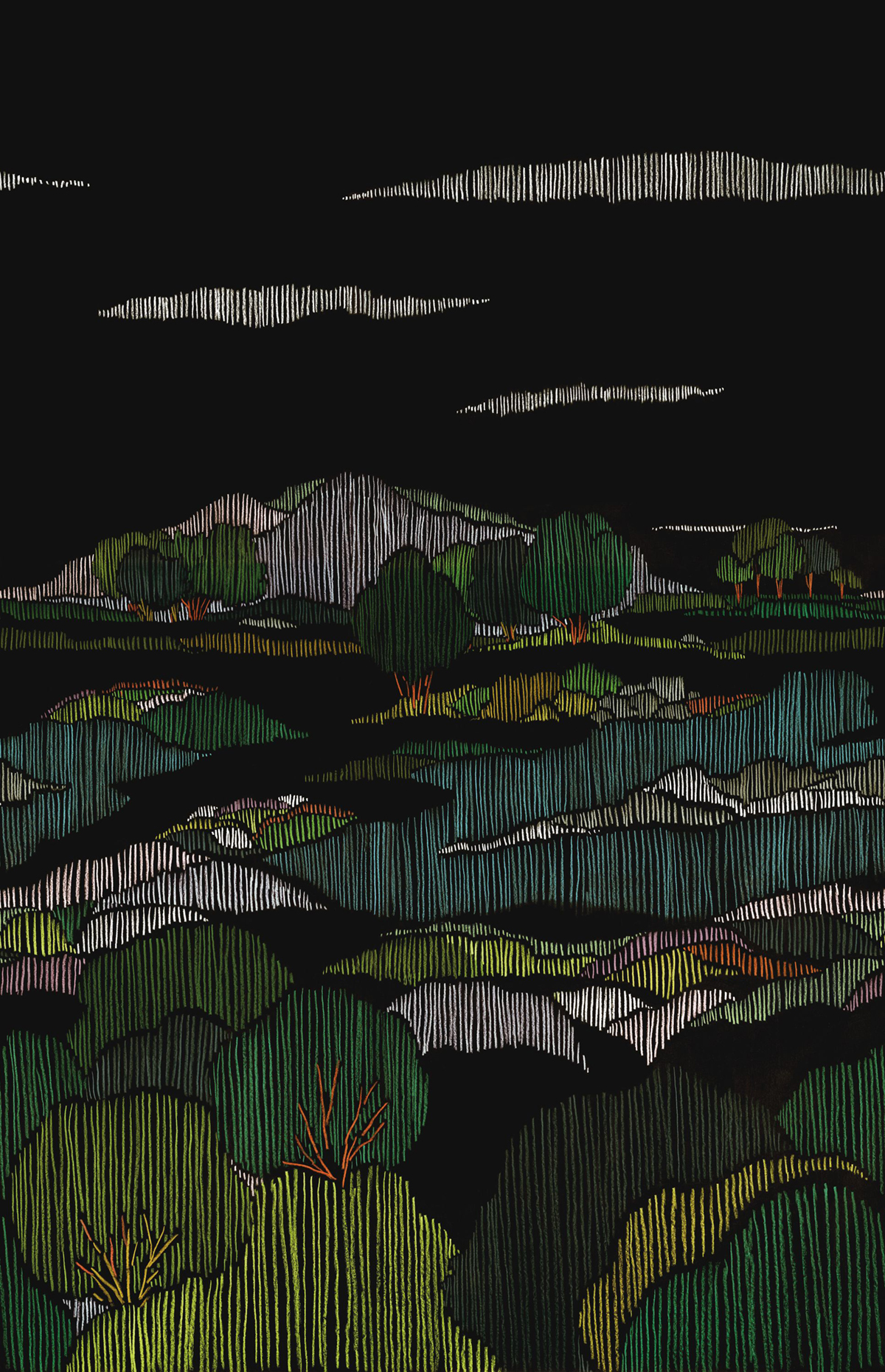 Papier peint panoramique Paysage Obscurité Végétale L multico 200X310 - Wonderwalls 2 de Casadéco | Réf. WDWD200049904