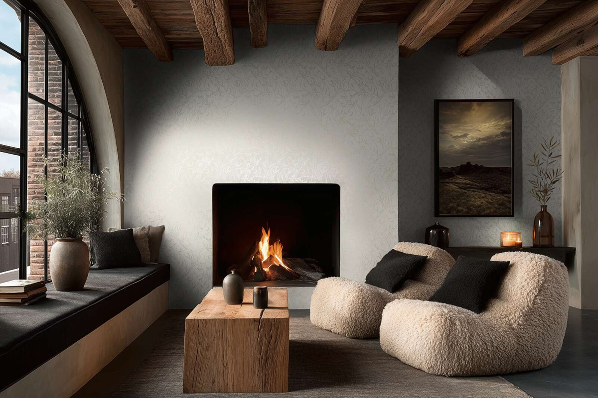 Papier peint Botanique Feuillage blanc cassé argenté - Vibes & Styles d'A.S. Création | Réf. AS-790044