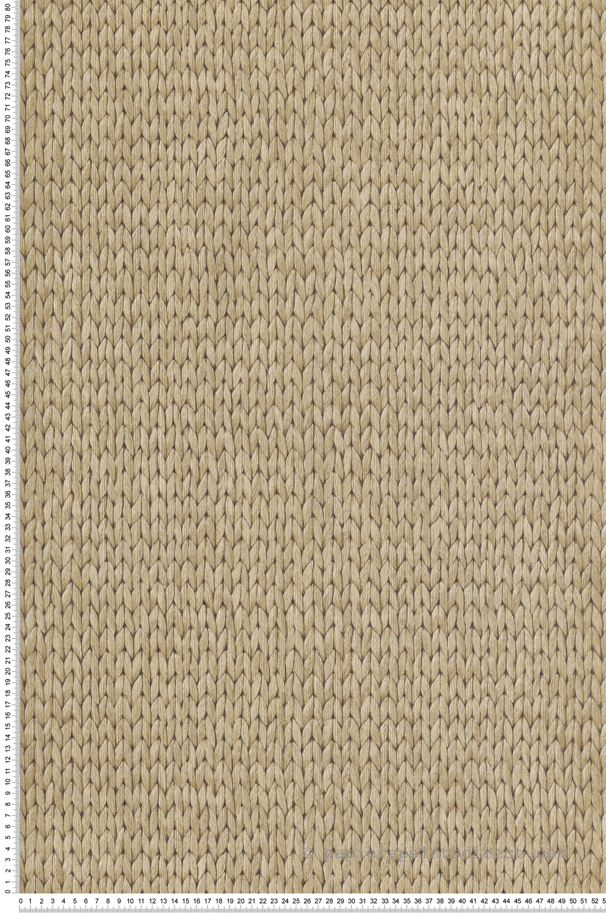 Papier peint Tresse Osier beige - Brut d'Ugépa | Réf. UGP-M78417