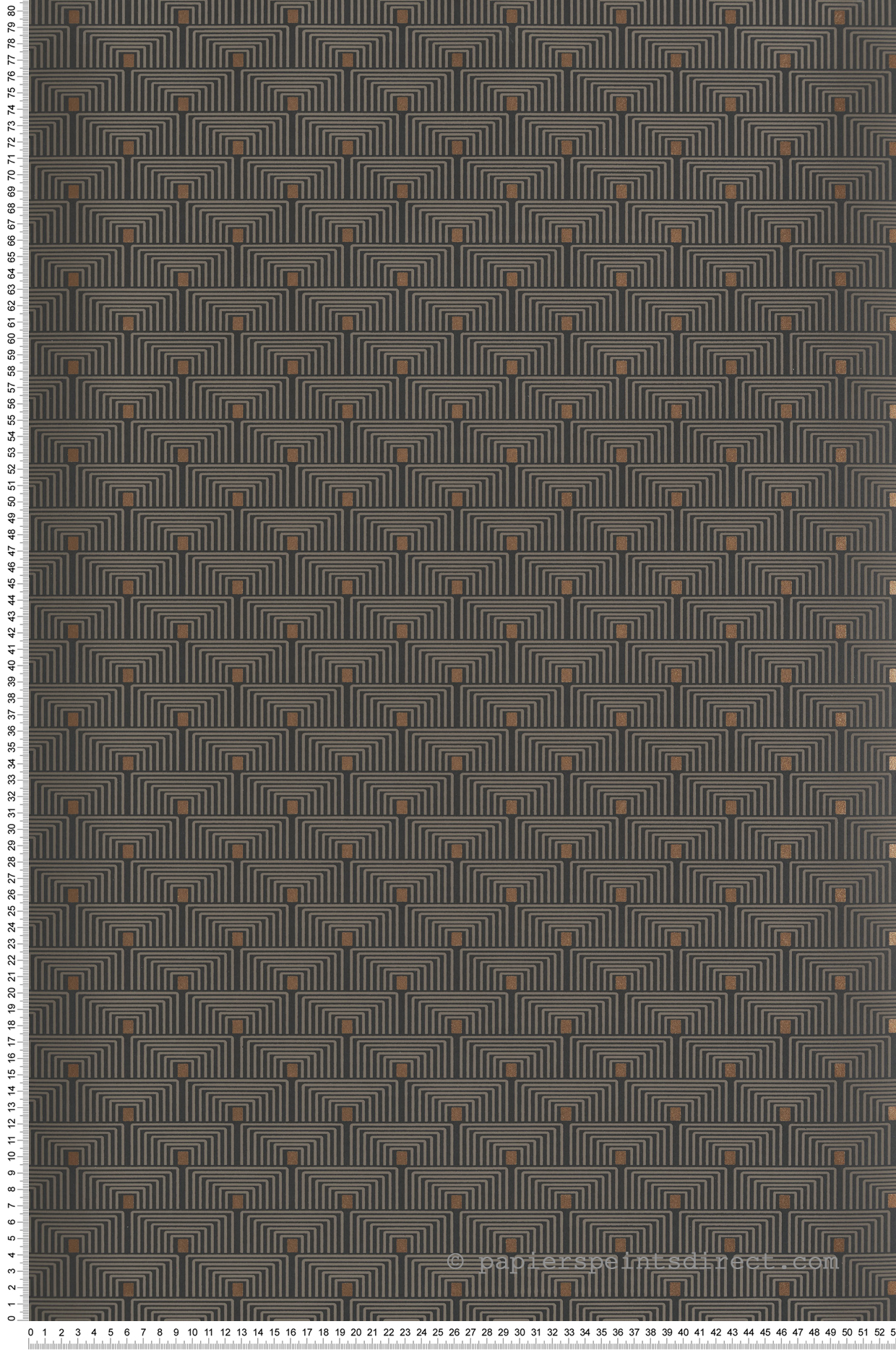 Papier peint Arcade Géométrique noir doré - Unique de Lutèce | Réf. LTC-F-PL3006