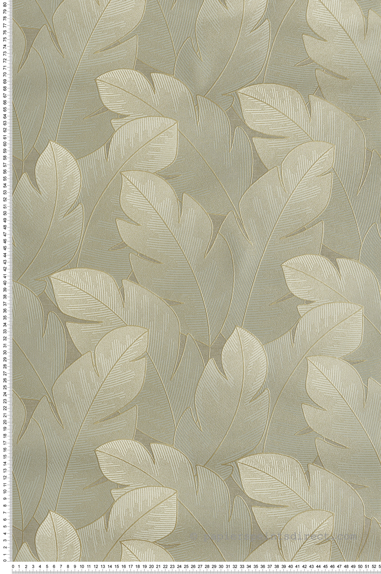 Papier peint Feuillage Tropical Yuto vert amande - Vegetals de Casadéco | Réf. VEGE201297447