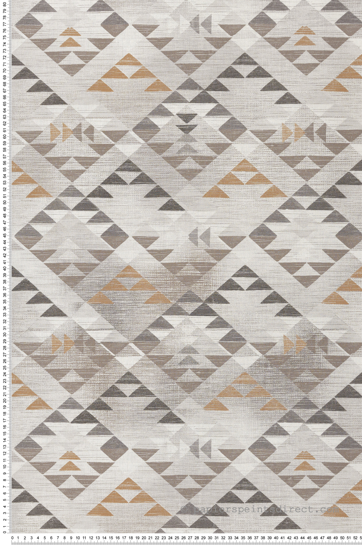 Papier peint Triangle Tissage Ethnique taupe - Les Essentiels de Lutèce | Réf. LTC-51201705