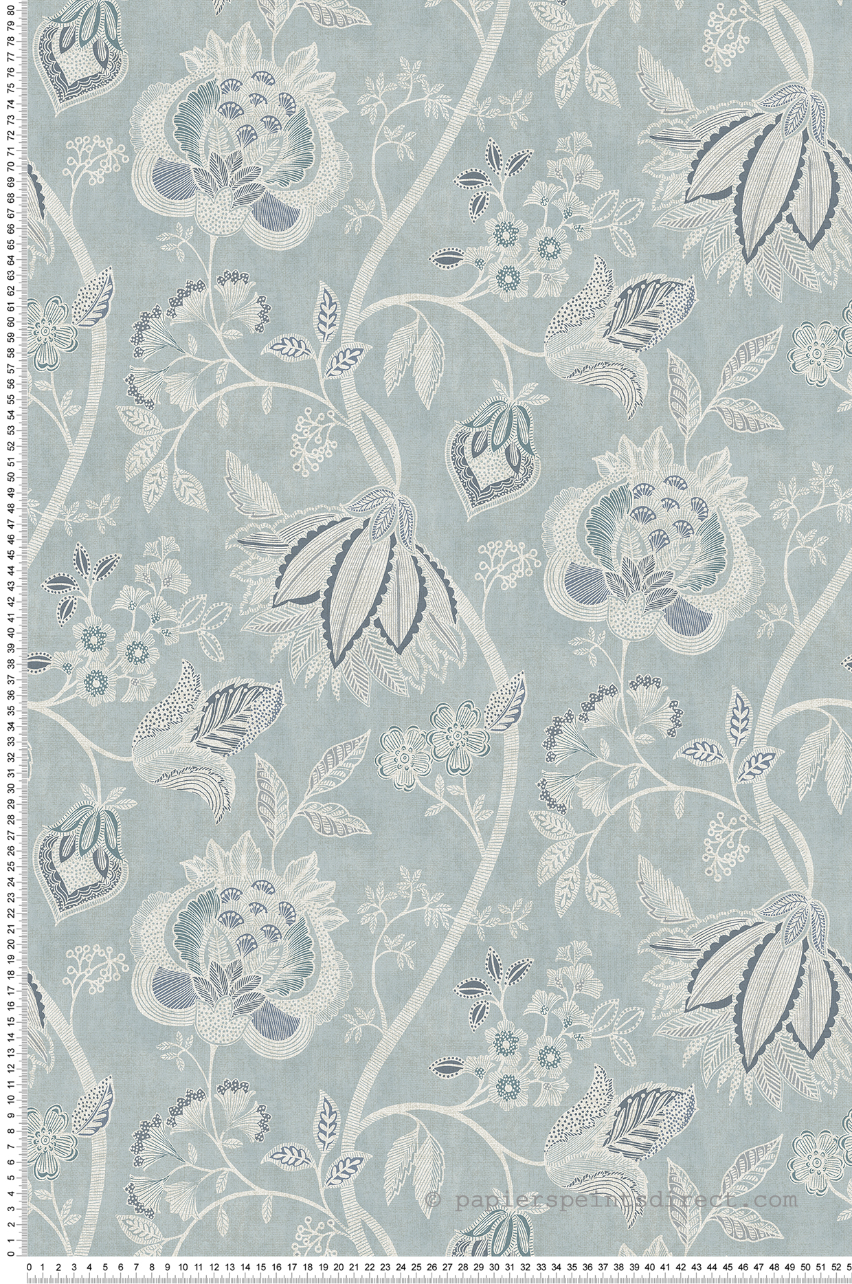 Papier peint Fleur Indienne bleu ciel - Aristide de Lutèce | Réf. LTC-3852-4