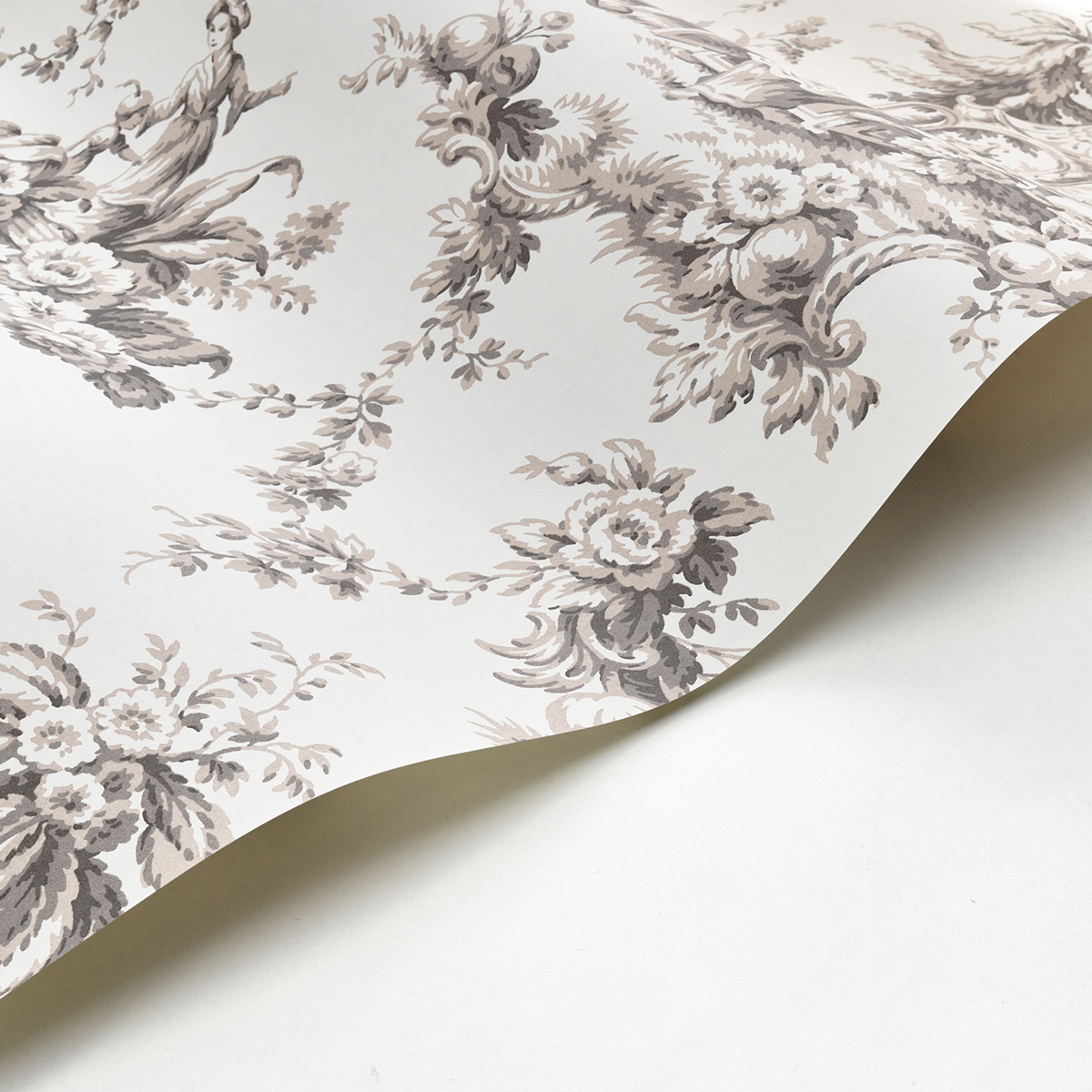 Papier peint Palais De Chine Toiles de Jouy grège - Les Belles Toiles De Jouy de Casadéco AMBV | Réf. LBTJ87939516