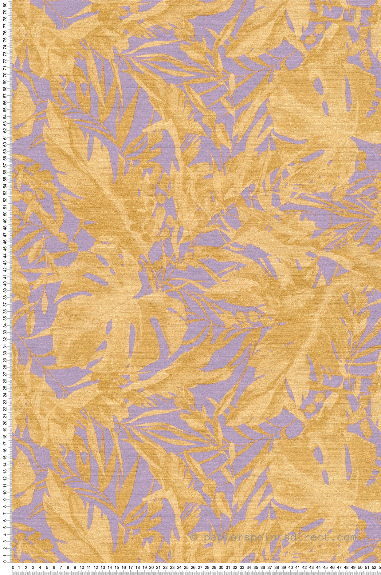 Papier peint Jungle Végétaux Earthlines violet doré - Cosmoliving d'A.S. Création | Réf. AS-790633