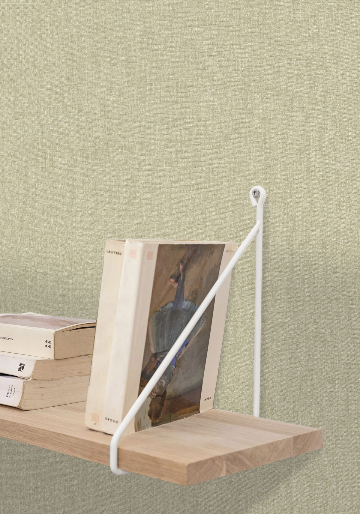 Papier peint Uni Toile vert clair chiné - Art of Botany de Casélio | Réf. AOB68527000