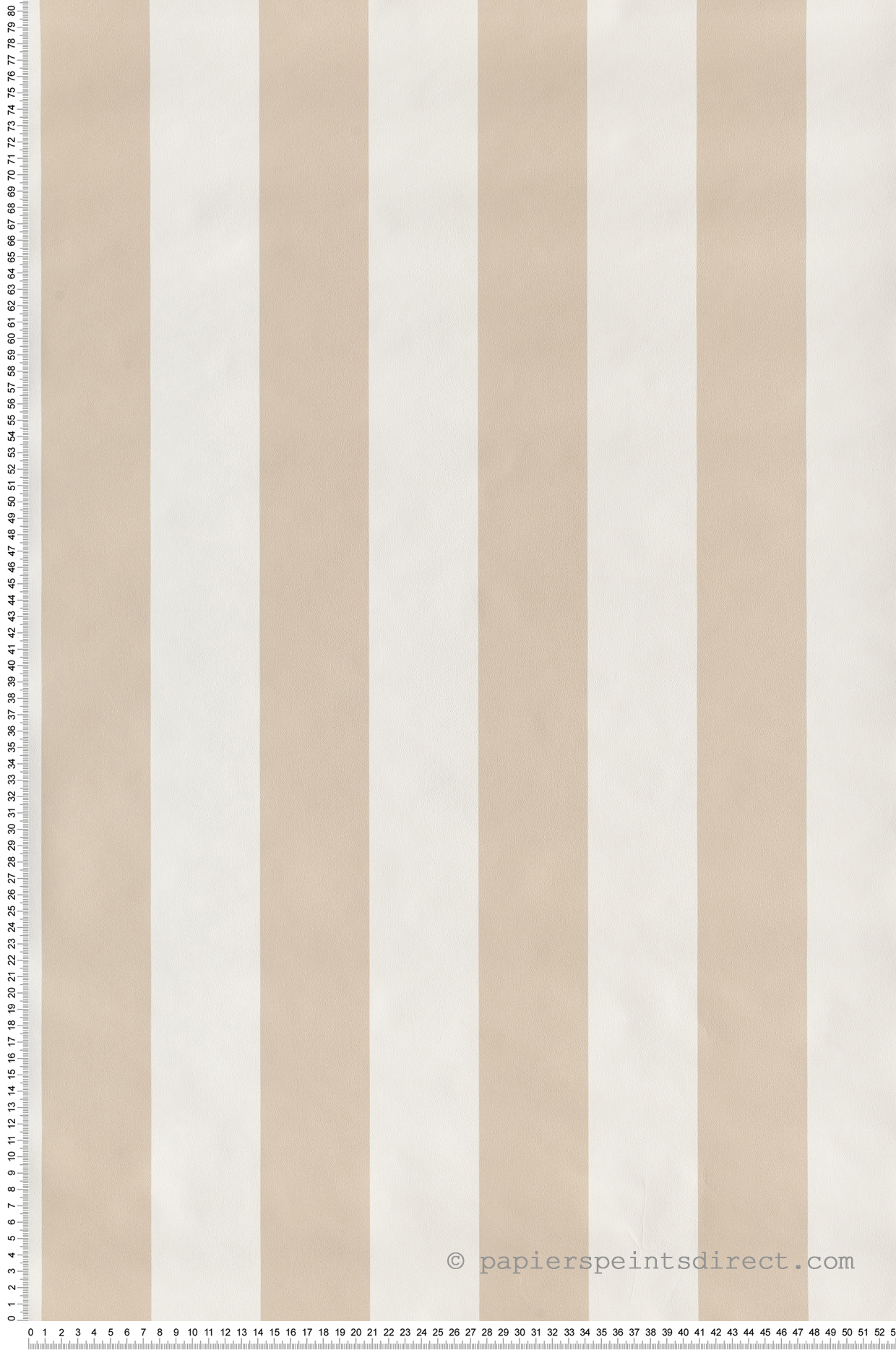 Papier Peint Rayures classiques beige-blanc - Jeux de rayures 2 de Lutèce  | Réf. LTC-G67520
