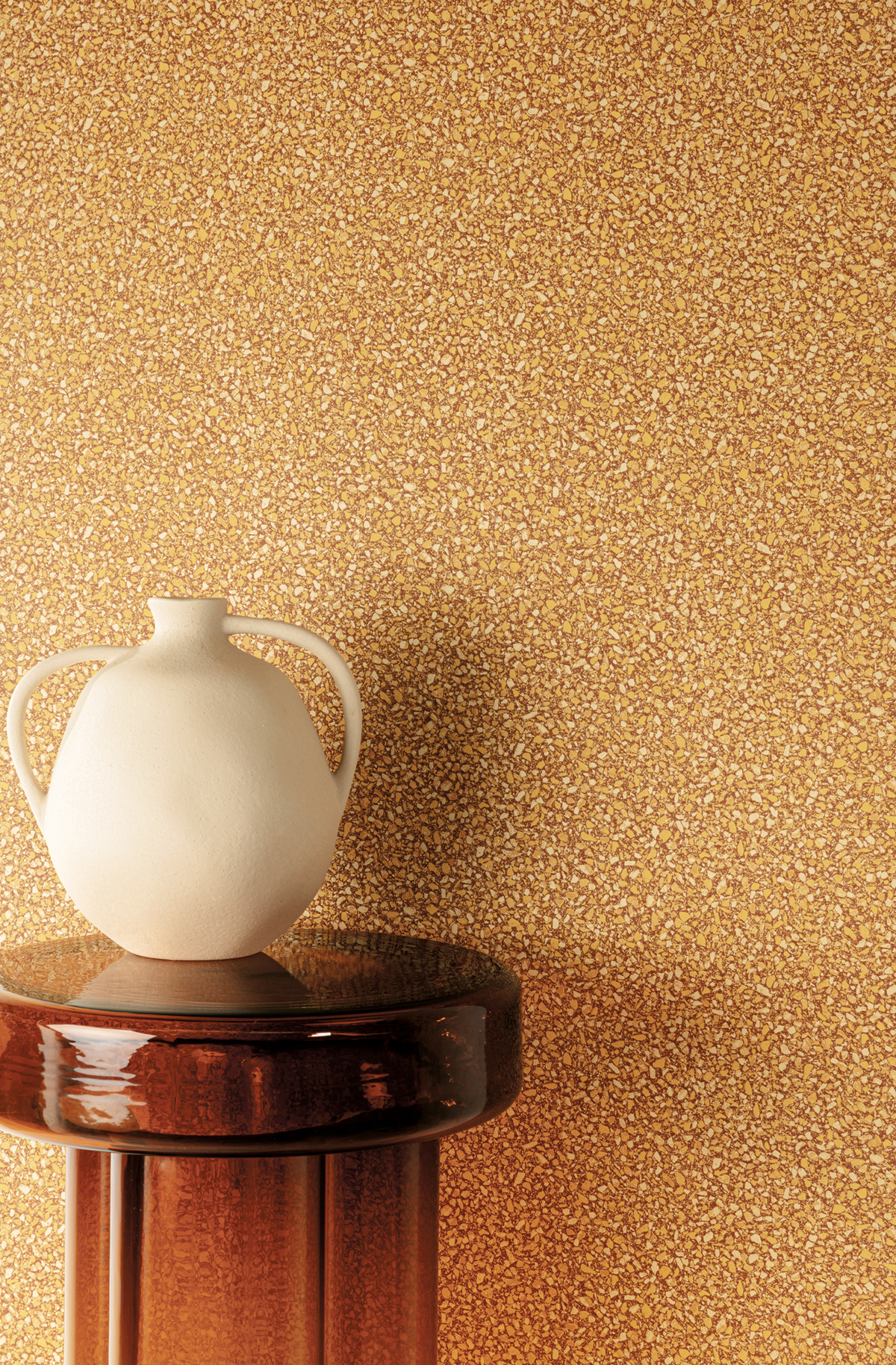 Papier peint Terrazzo Vintage Terraco moutarde - Rock de Masureel | Réf. MAS-ROC002