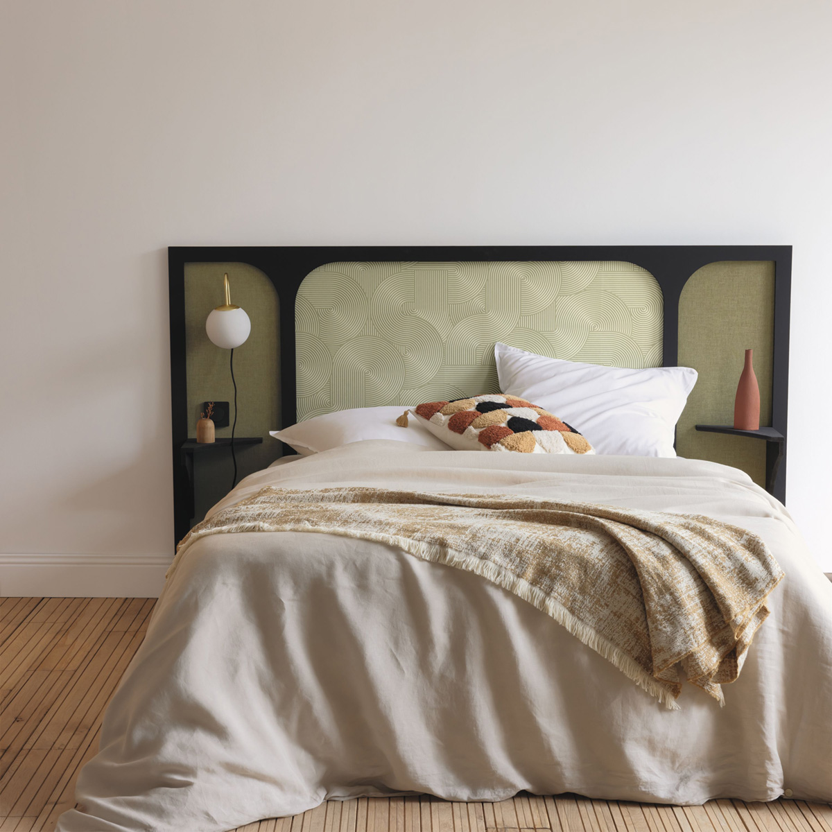 Papier peint Spirale Graphique Cercle vert kaki - Graphic de Casélio AMB2 | Réf. GPC105517065