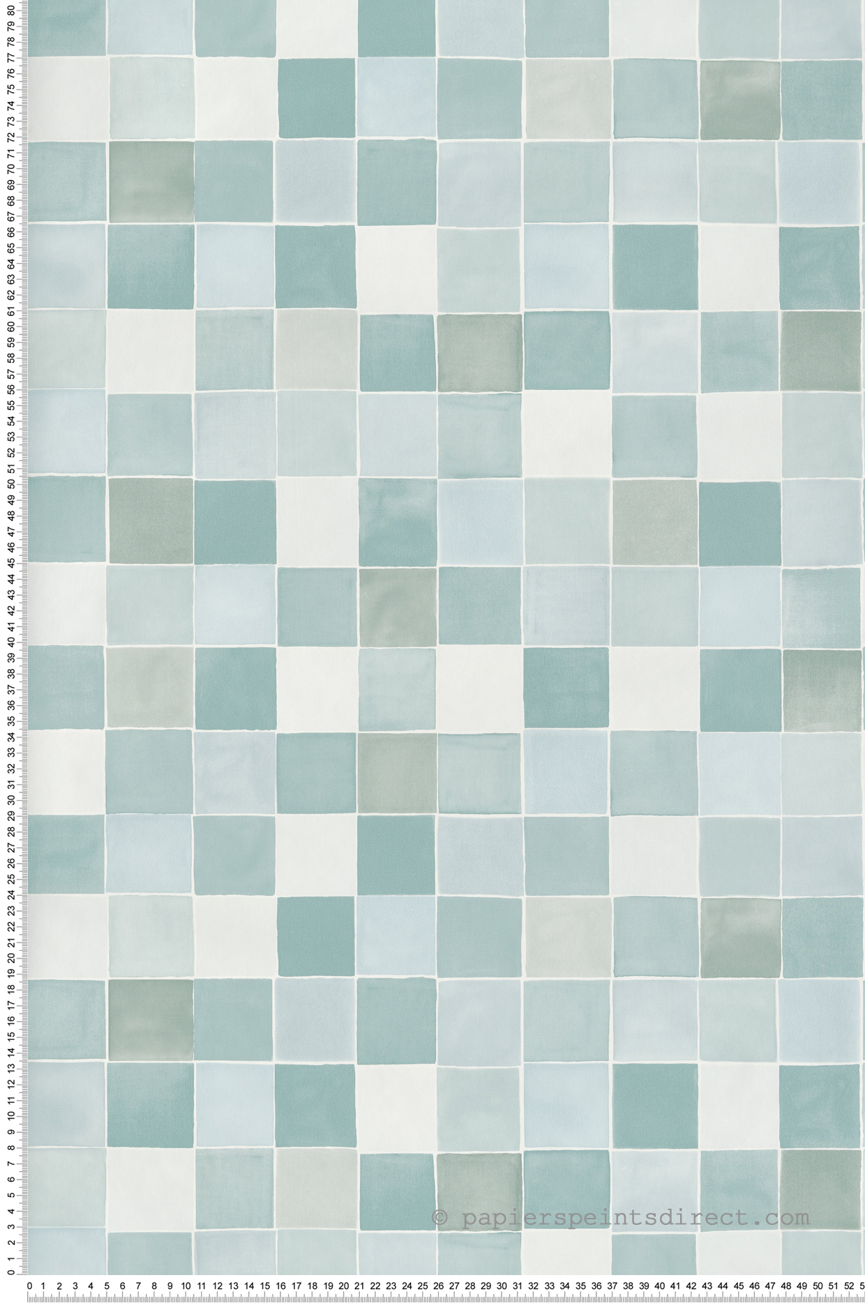 Papier peint Petit Carreau Play bleu - Happy Therapy de Casélio | Réf. HTH104080629