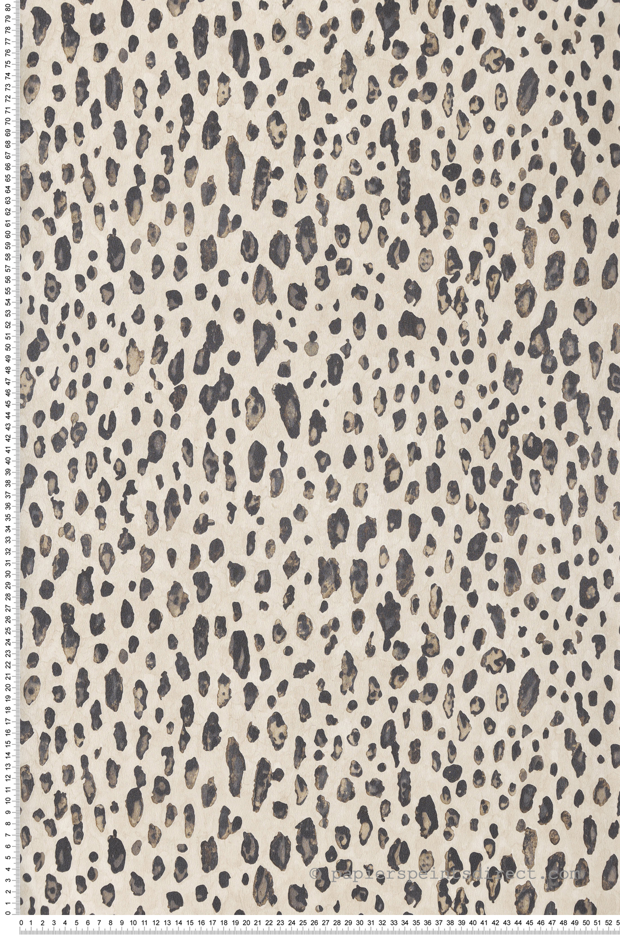 Papier peint Léopard Peau Tachetée noir beige - Sauvage 2 de Lutèce | Réf. LTC-G67761