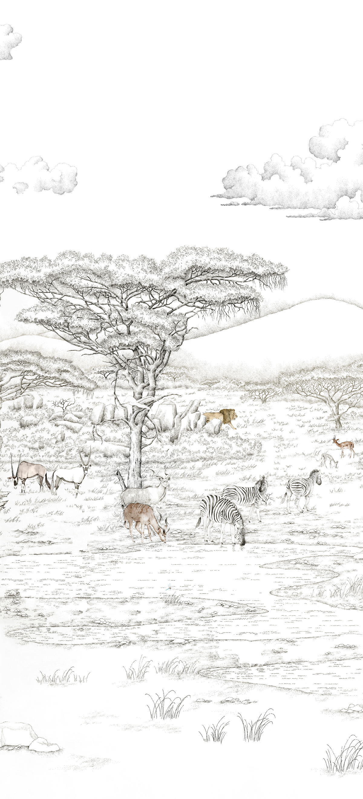 Papier peint panoramique Animaux Vallée du Rift Naturel C - 7/8/9 - Isidore Leroy