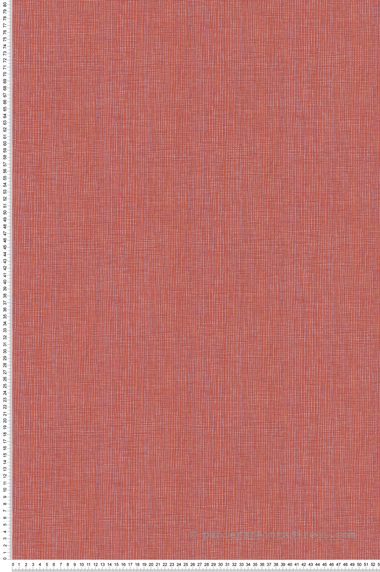 Papier peint Faux uni Tissage rouge-orange/prune - Tribeca de Montecolino | Réf. MC-36976-1