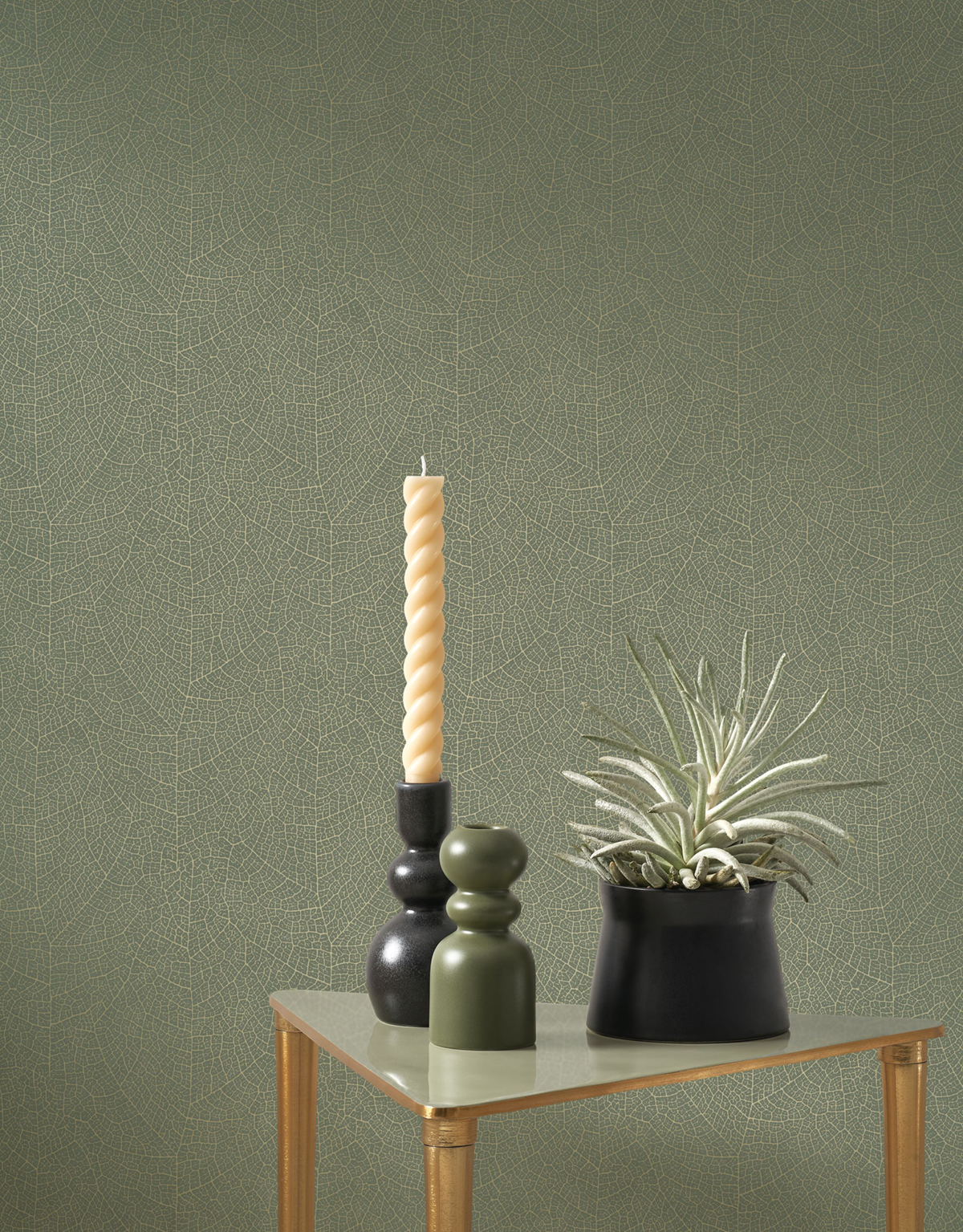 Papier peint Feuille Nervure Nola vert sauge - Vegetals de Casadéco | Réf. VEGE201287373