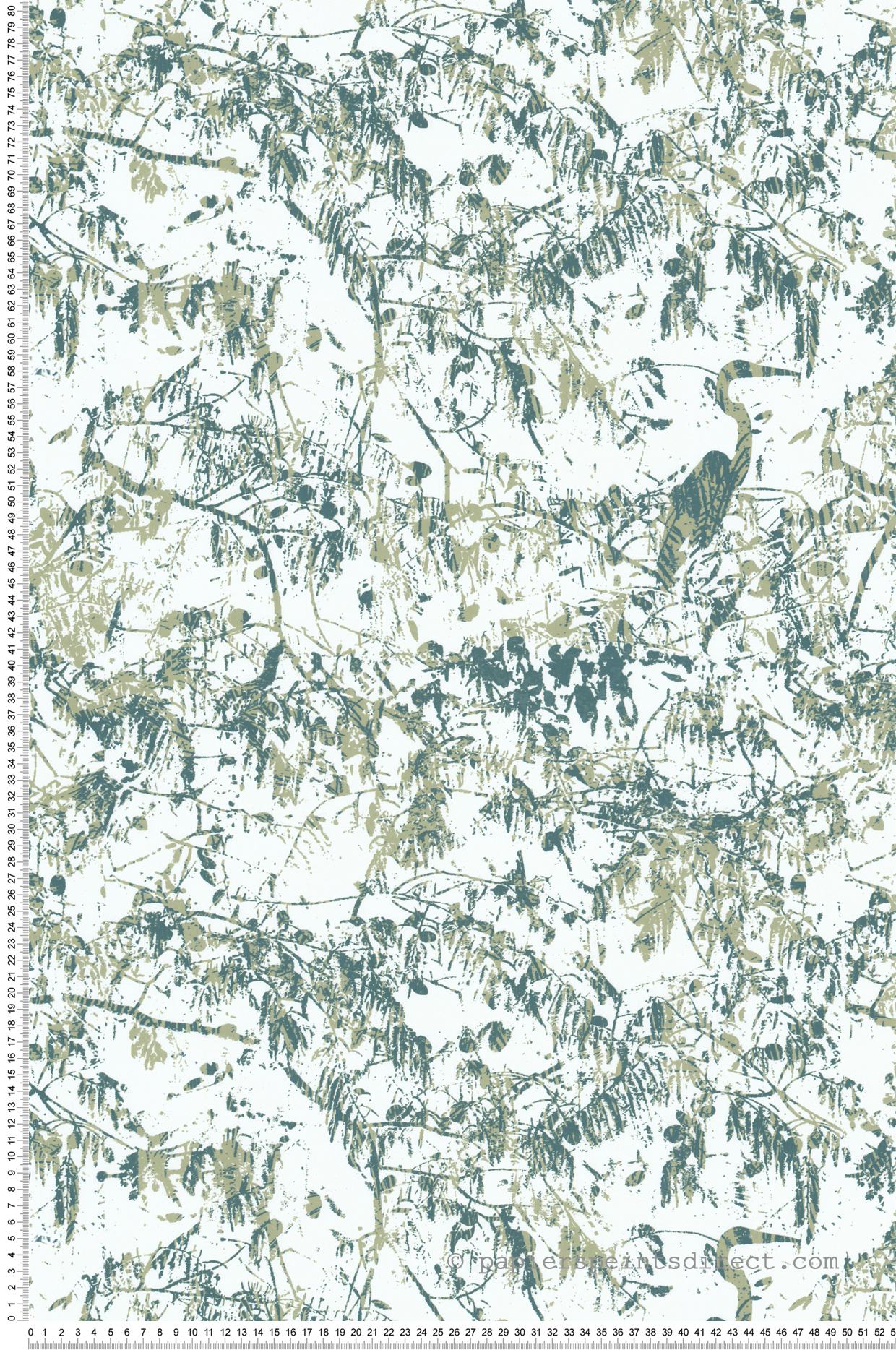 Papier peint Héron Abstrait vert - Guy Laroche de Lutèce | Réf. LTC-51246204