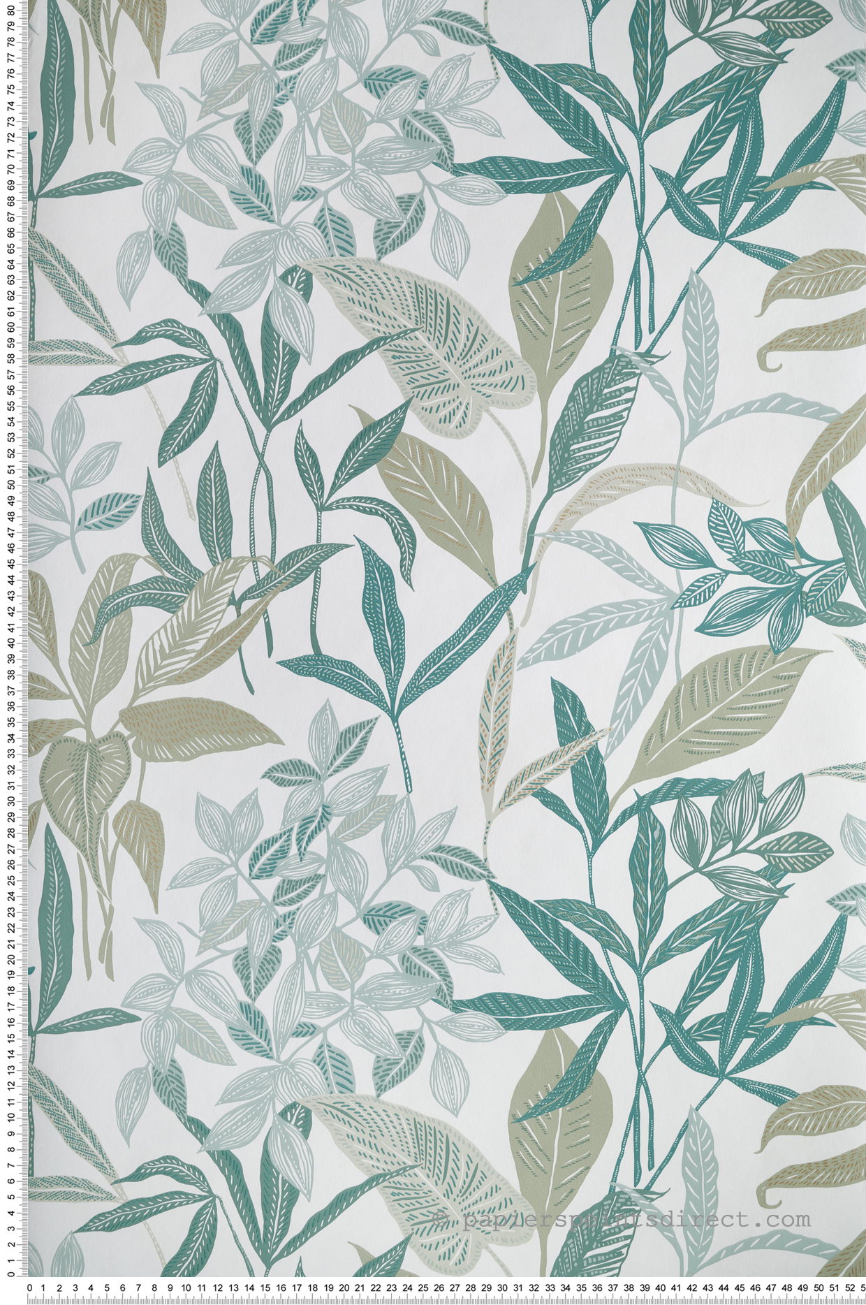Papier peint Feuillage Santiago vert d'eau - Green & Co de Casélio | Réf. GCO103850788