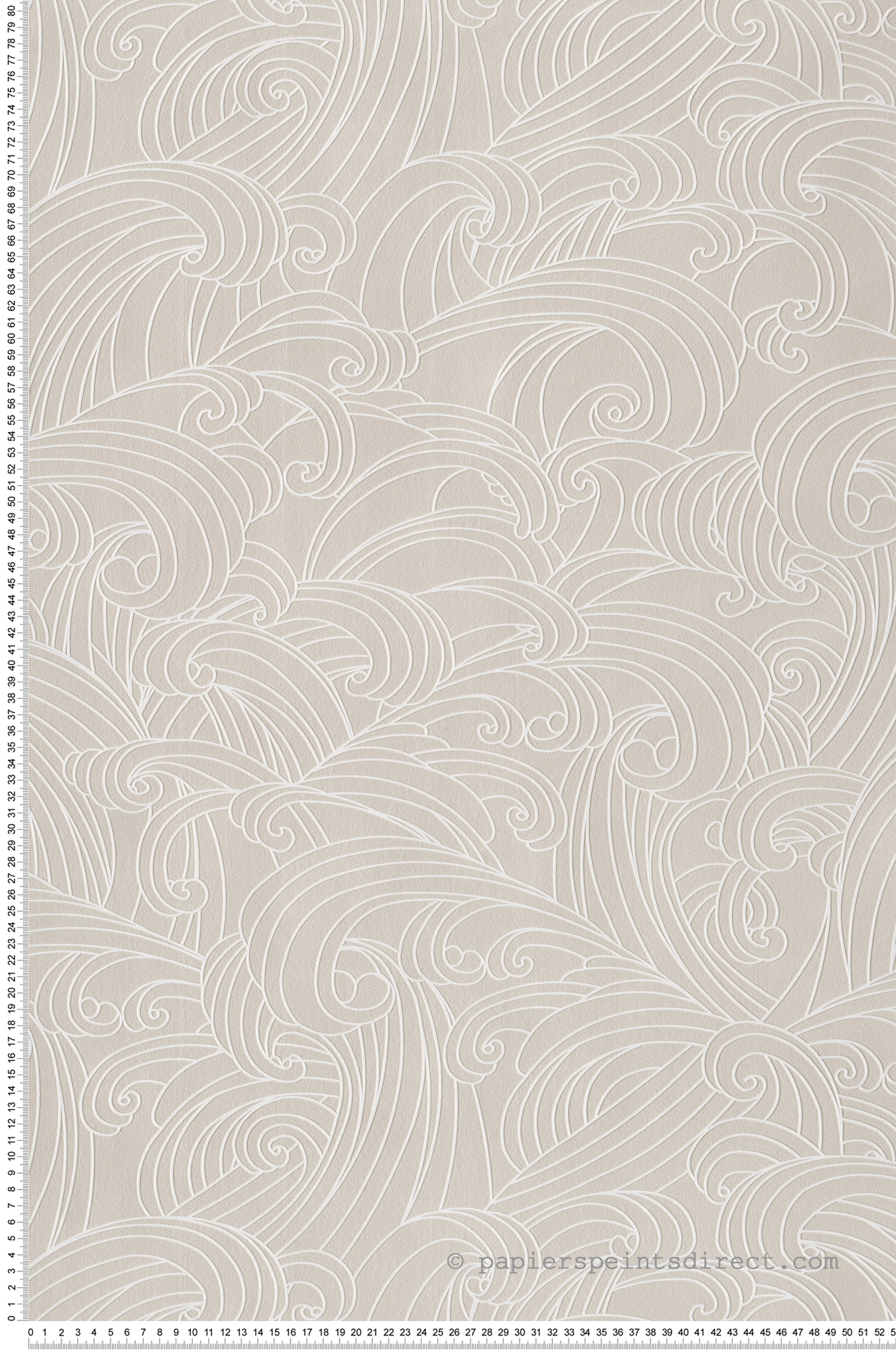 Papier Peint Mer Big Wave beige nacré - Elégance d'Ugépa | Réf. UGP-M62907
