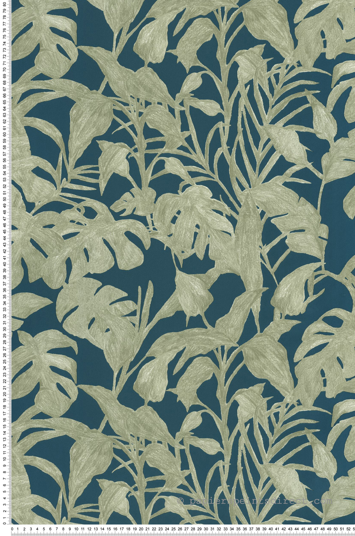 Papier peint Végétal Bogota vert bleu - Green & Co de Casélio | Réf. GCO103876715