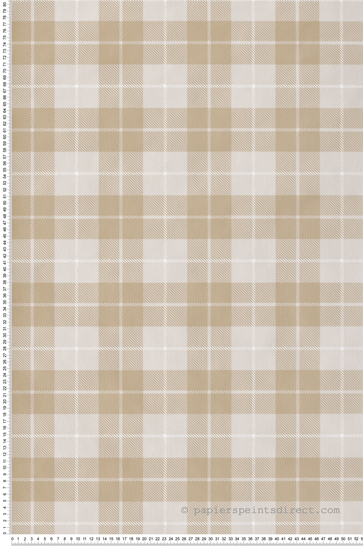 Papier peint Tartan beige foncé blanc - Babyland 2 de Lutèce | Réf. LTC-14872