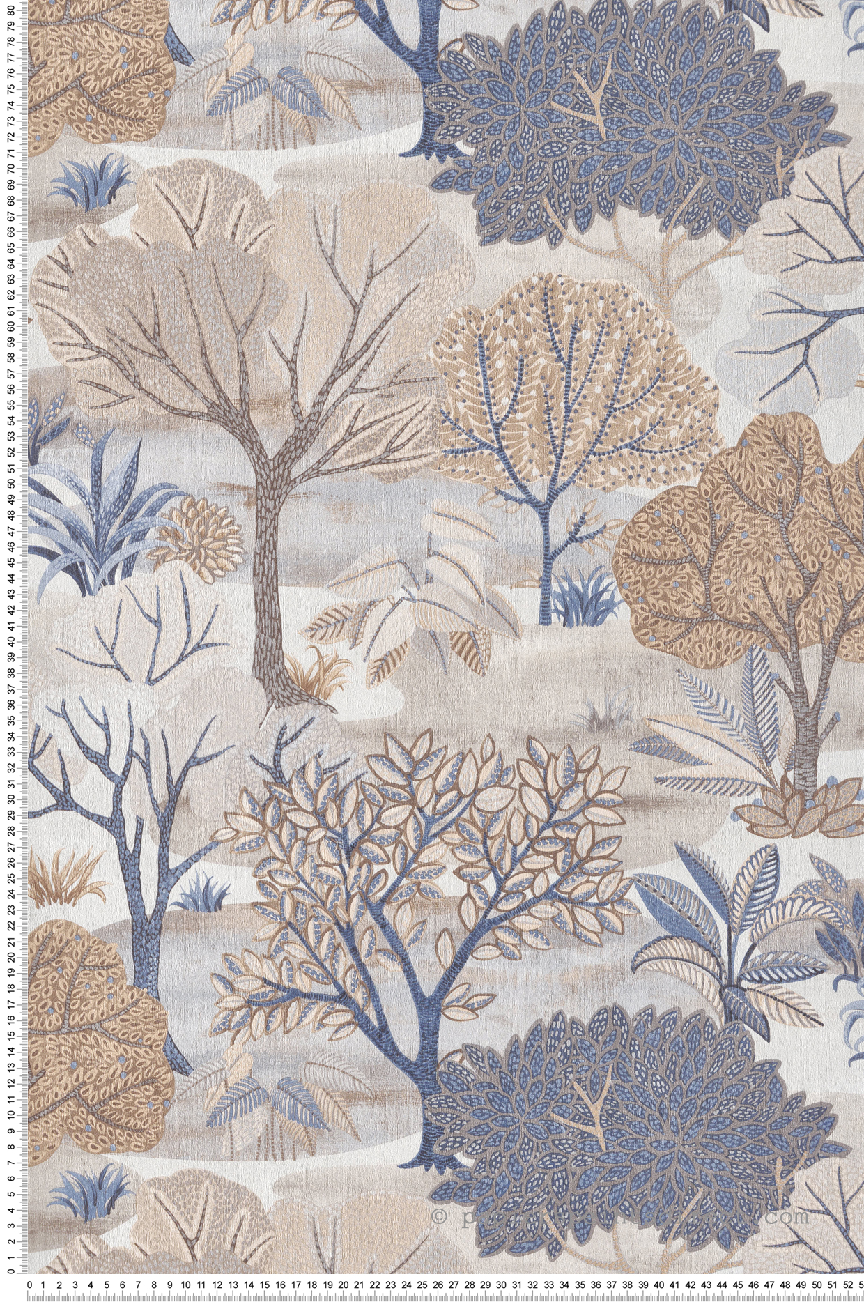 Papier peint Arbre Parc bleu beige - Allure de Lutèce | Réf. LTC-AL26250