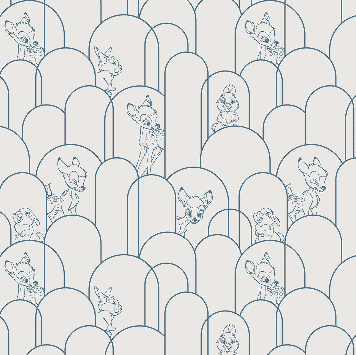 Papier peint panoramique Bambi Graphique Disney Hide Away - Papier peint Komar Into Wonderland