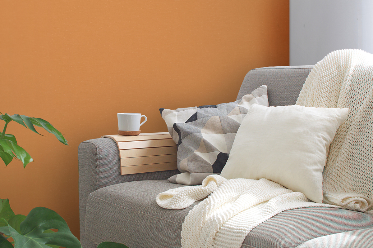 Papier peint Faux Uni Maille orange - Bensimon 2 de Lutèce AMB3 | Réf. LTC-51201205