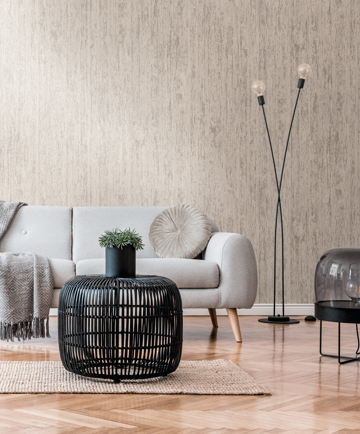 Papier peint Essence Bois gris taupe - Smart Surfaces d'A.S. Création | Réf. AS-395611