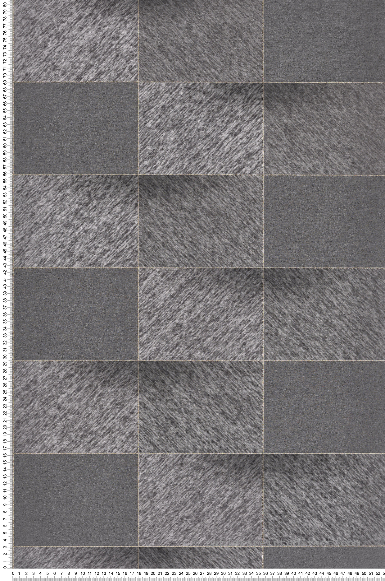 Papier peint Géométrique Blocks anthracite et doré - Perception de Casadéco | Réf. PERP86539505