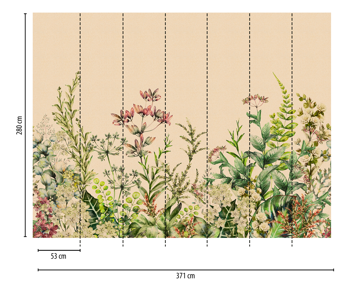 Papier peint panoramique Herbier Champêtre - The Wall d'A.S. Création | Réf. AS-382771