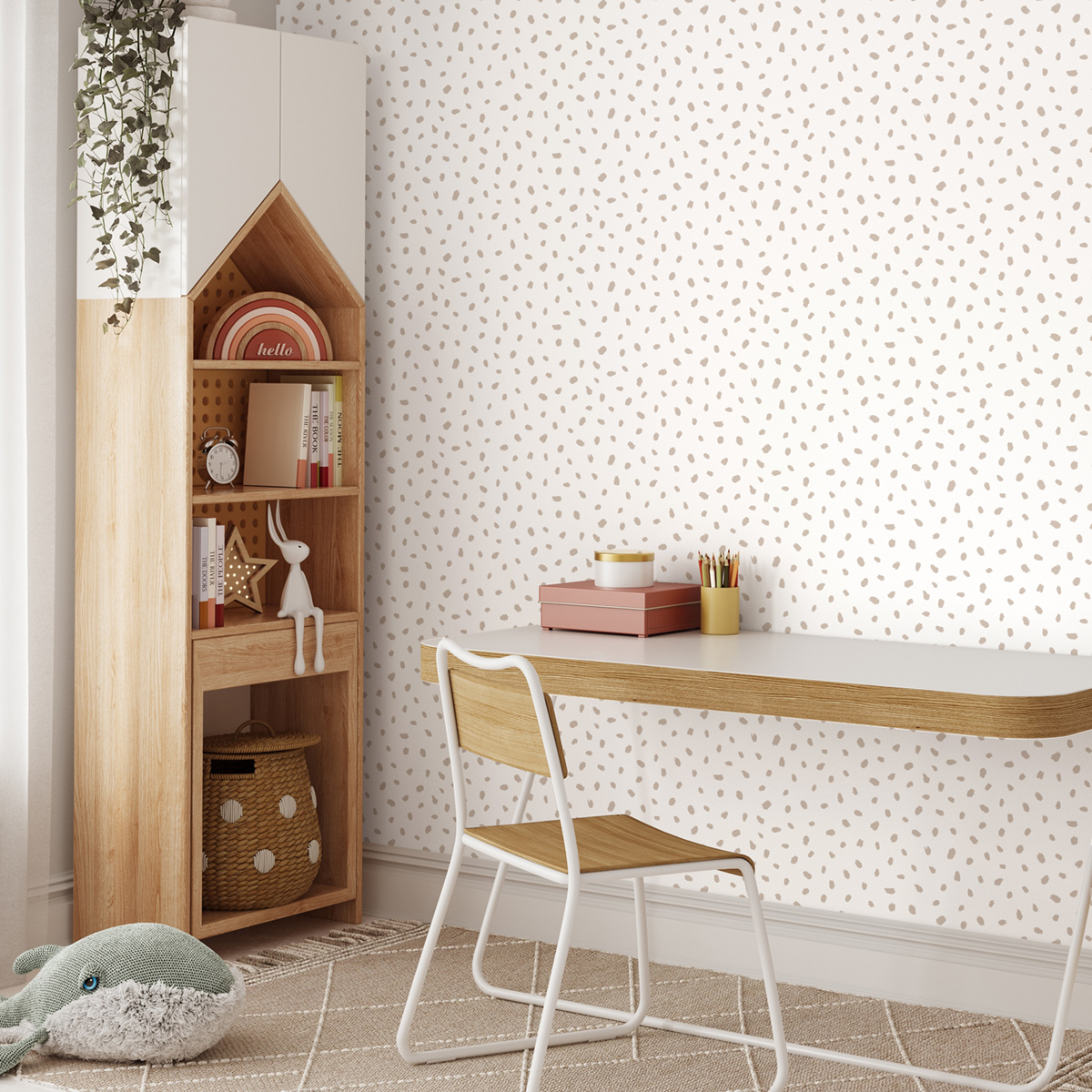 Papier peint Tâche Animaux grège - Imagine de Lutèce | Réf. LTC-DL27543