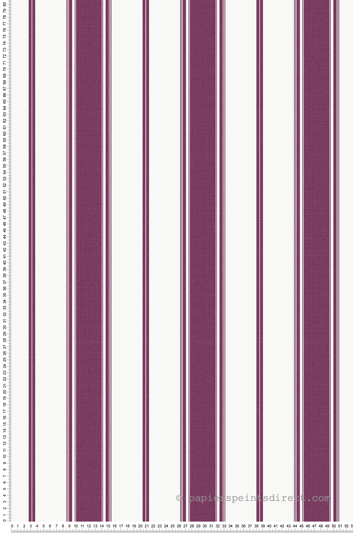 Papier peint Rayure Héritage prune - Jeux de Rayures 3 de Lutèce | Réf. LTC-G68066